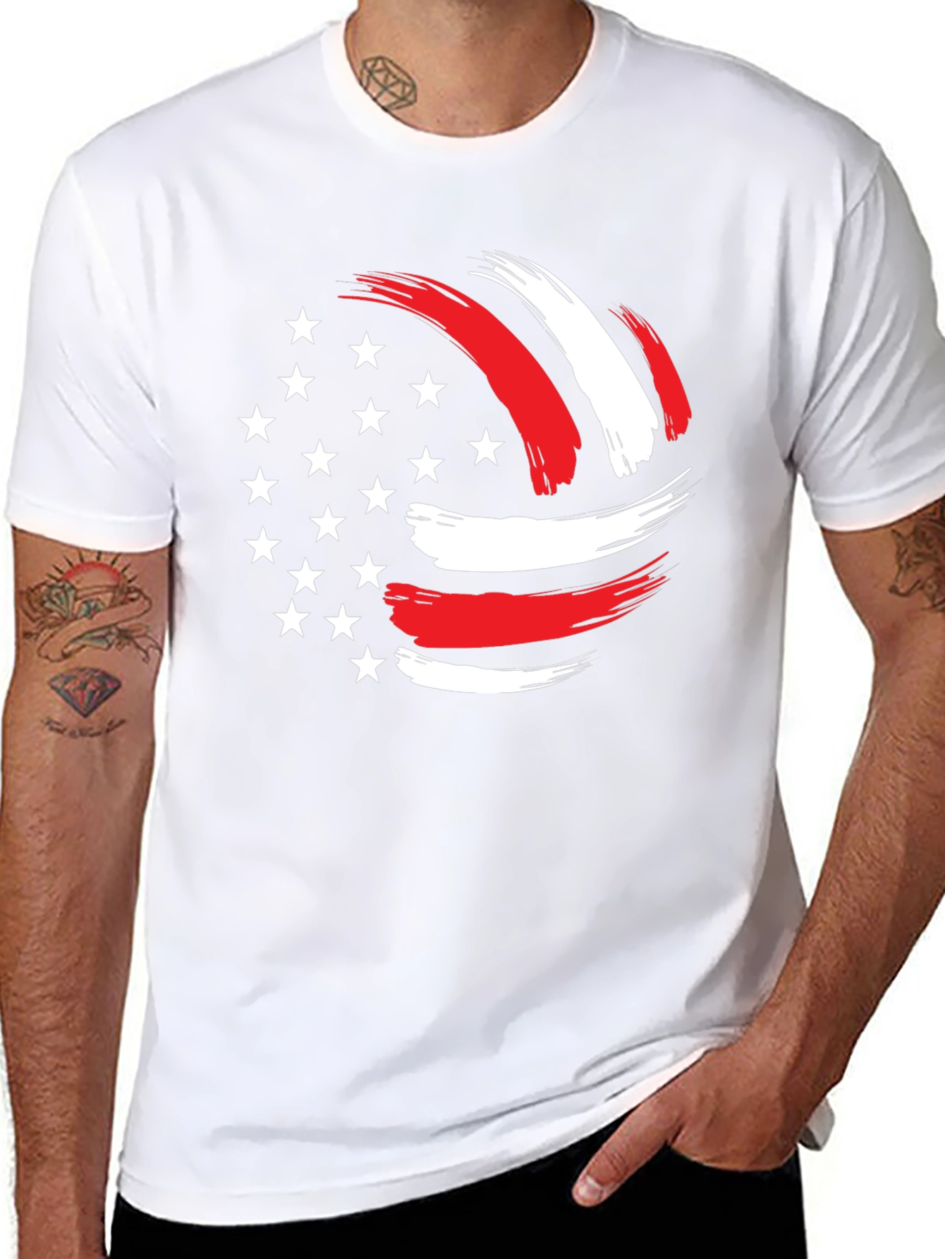 Patriotic USA Volleyball T-Shirt