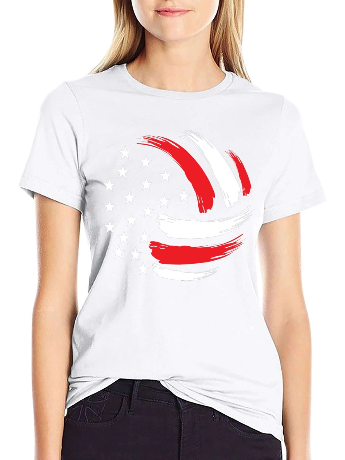 Patriotic USA Volleyball T-Shirt