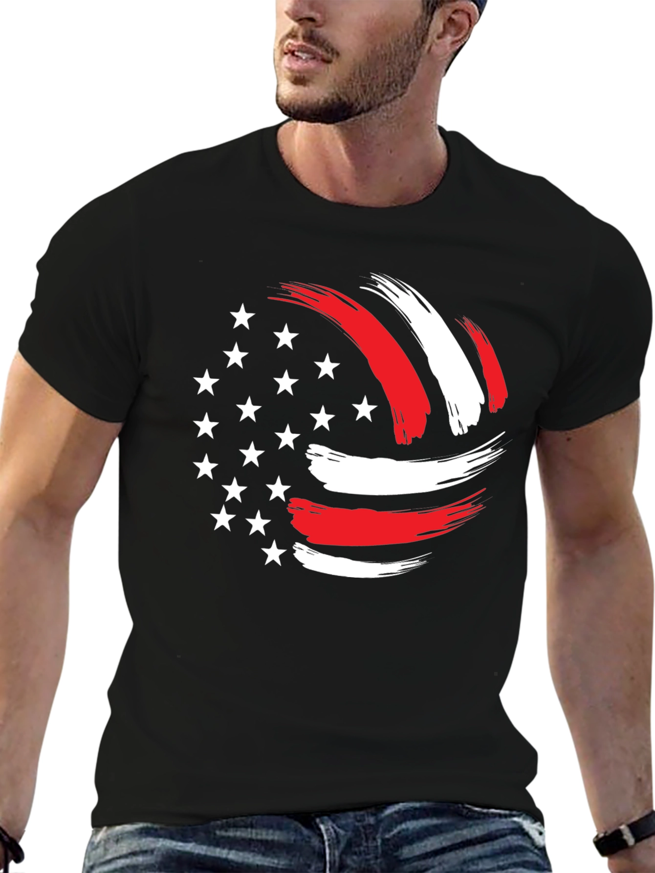 Patriotic USA Volleyball T-Shirt