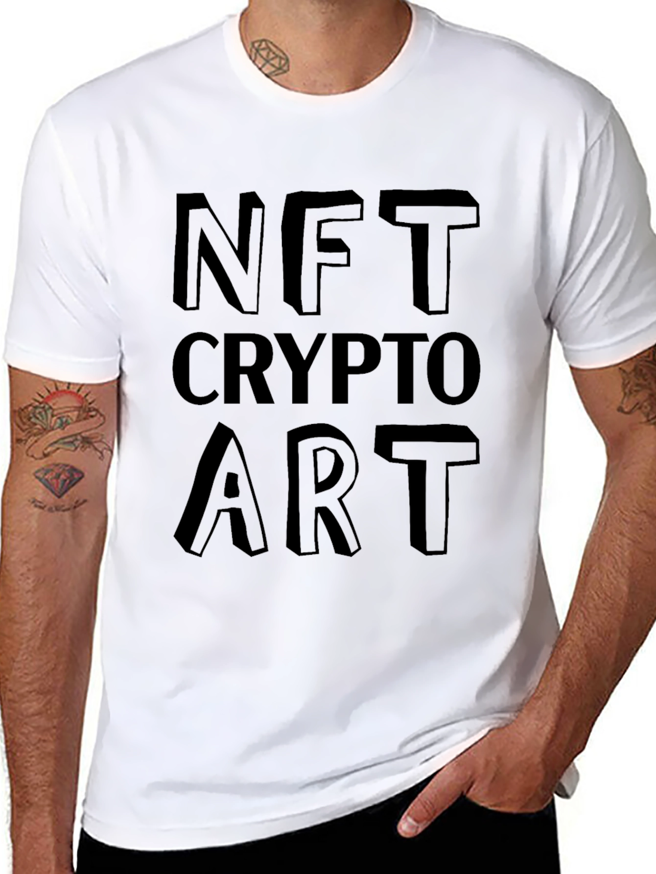 NFT Crypto Art Graphic Tee - Modern Style