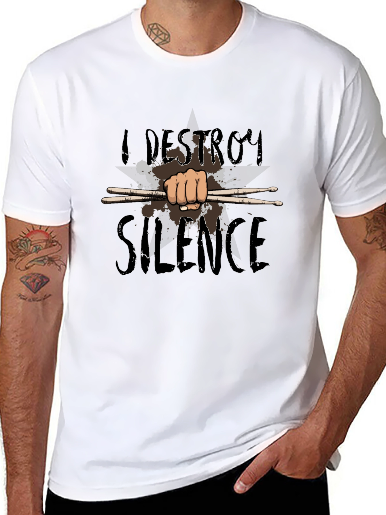 Destroy Silence Drummer T-Shirt