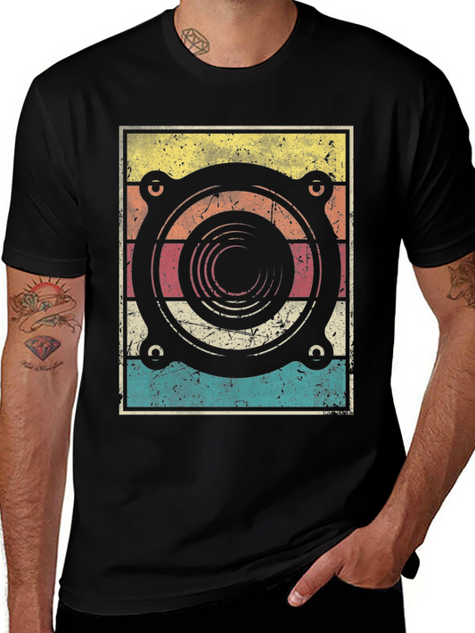 Retro Speaker Graphic Tee - Vintage Music Lover Shirt