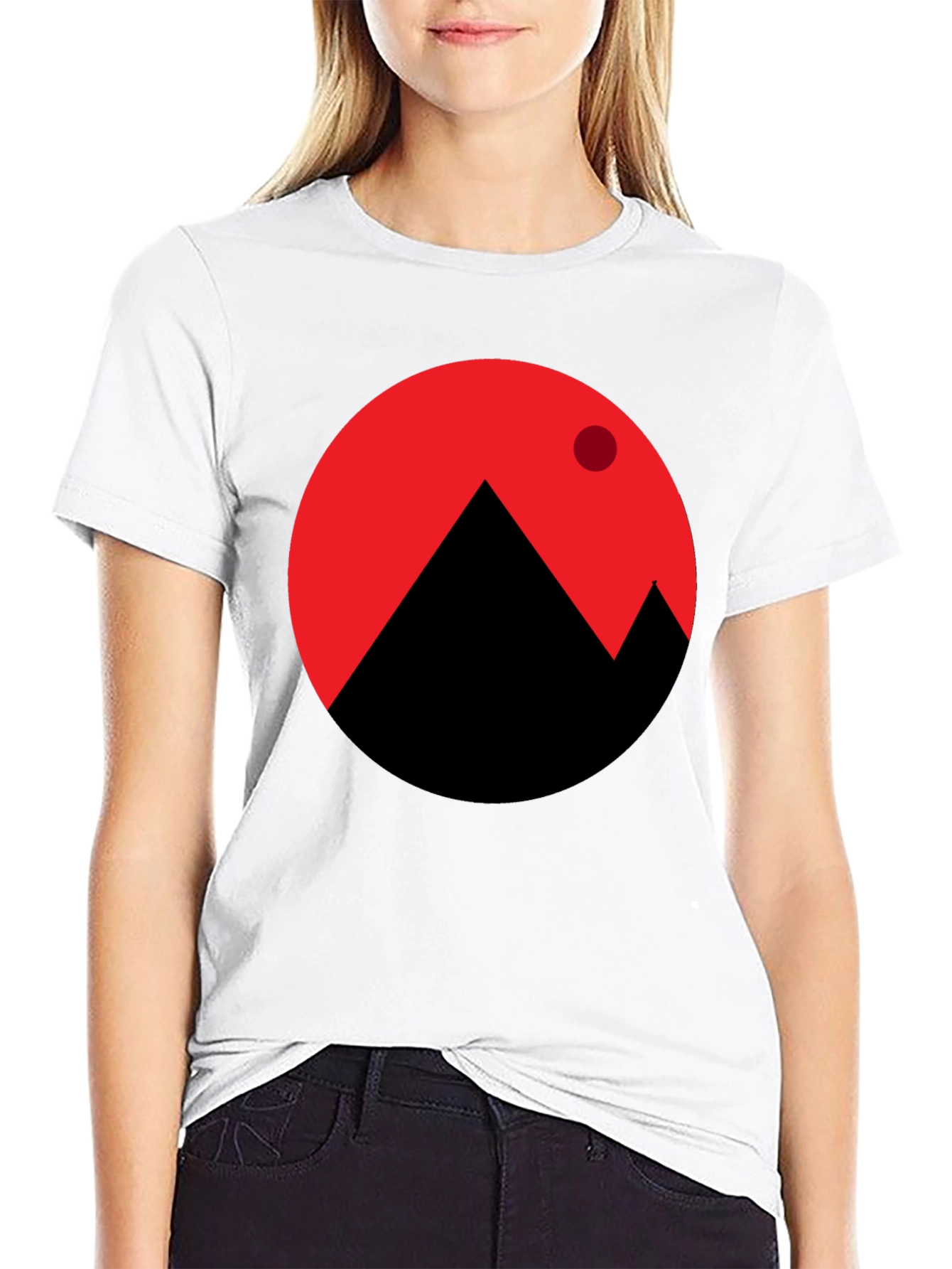 Modern Mountainscape Graphic T-Shirt