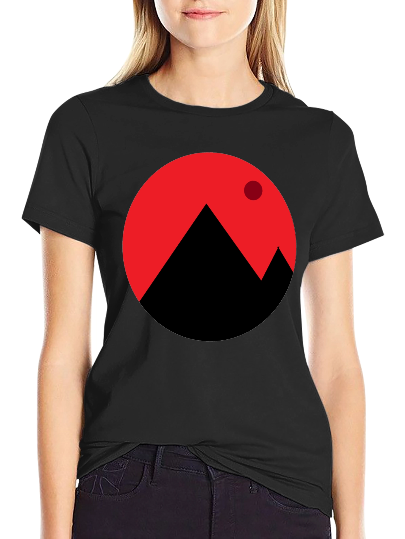 Modern Mountainscape Graphic T-Shirt