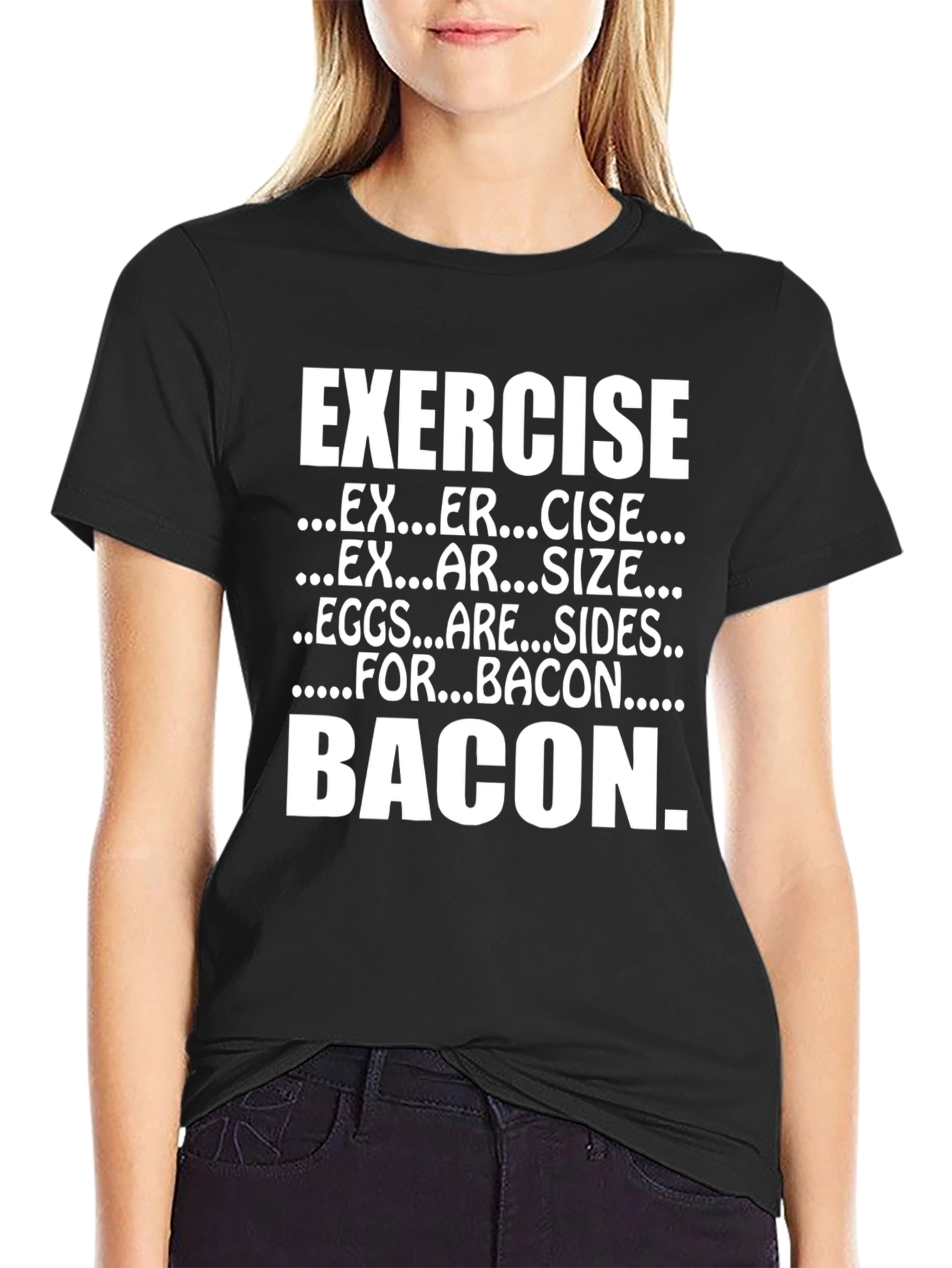Exercise Bacon Funny T-Shirt