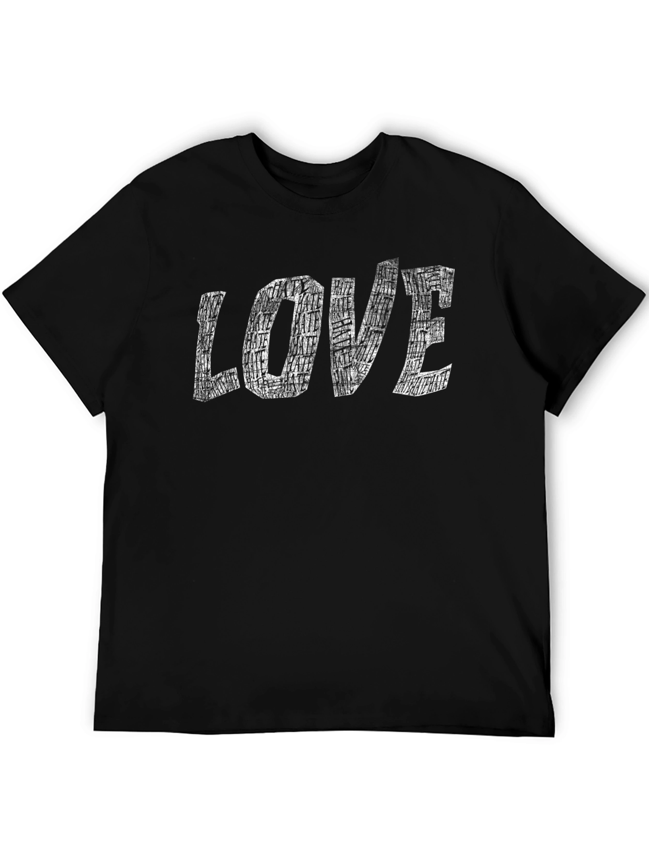 Love Graphic Print Black Cotton T-Shirt