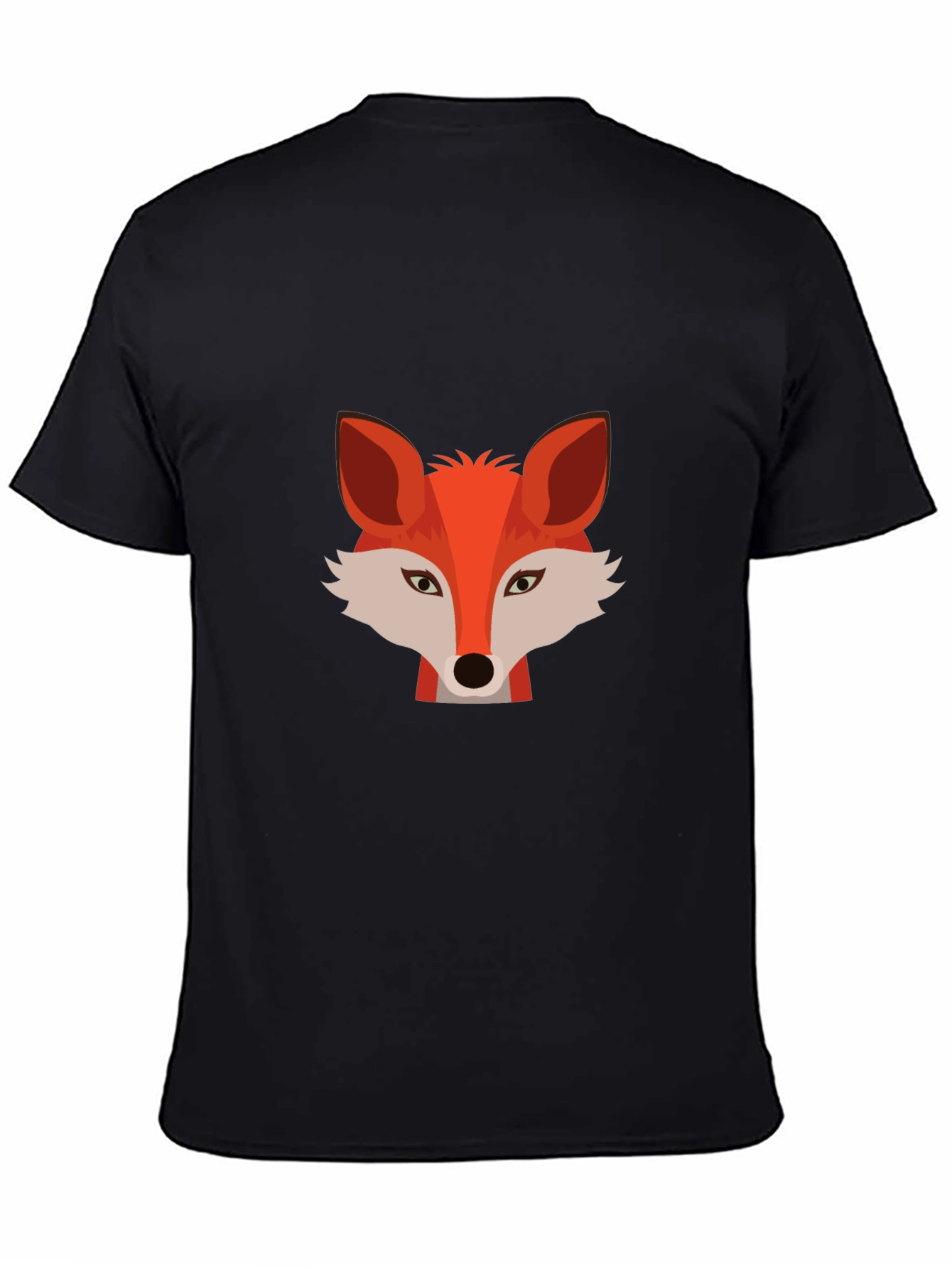 Stylish Fox Graphic Black T-Shirt