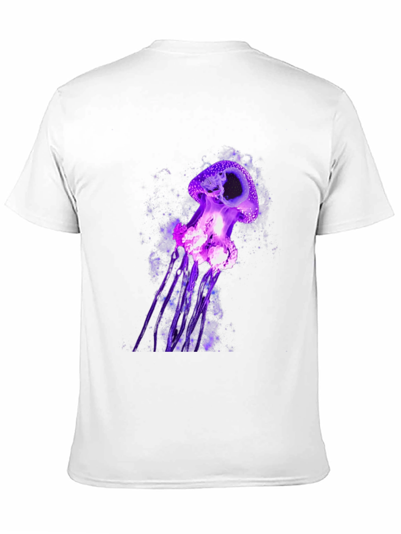 Purple Jellyfish Graphic Tee - Mens Black T-Shirt