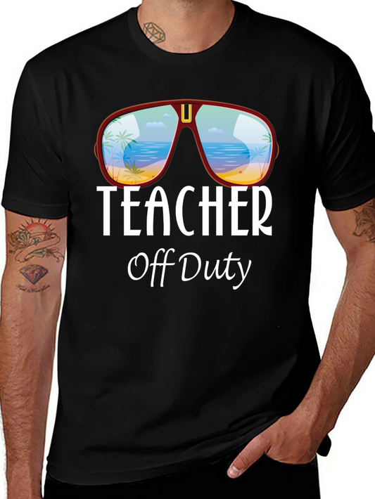 Teacher Off Duty T-Shirt - Beach Sunglasses Design