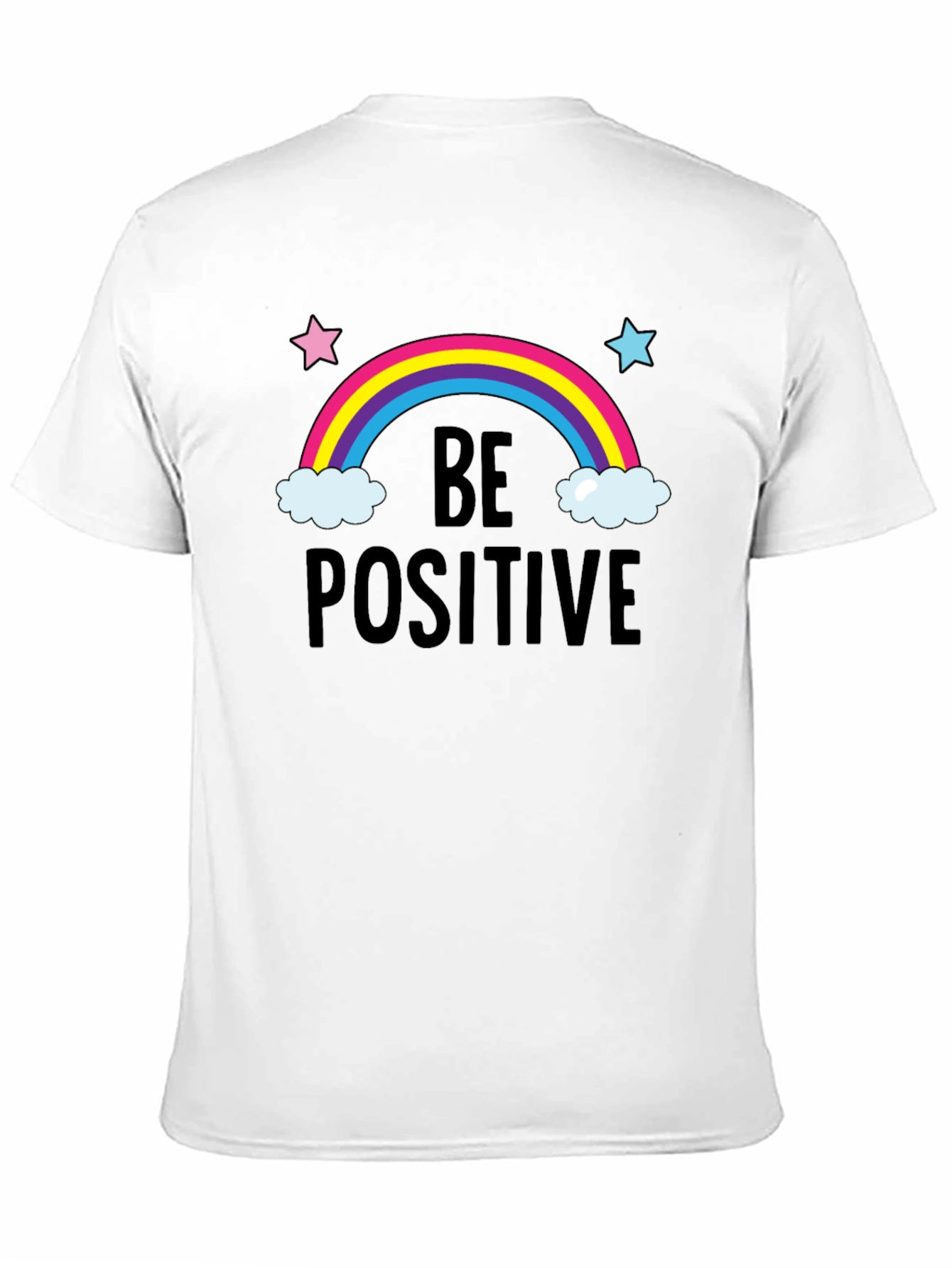Be Positive Rainbow Graphic Tee - Comfort Fit
