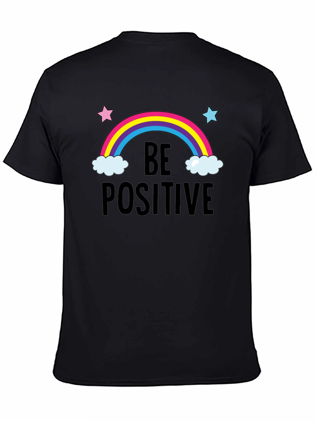Be Positive Rainbow Graphic Tee - Comfort Fit