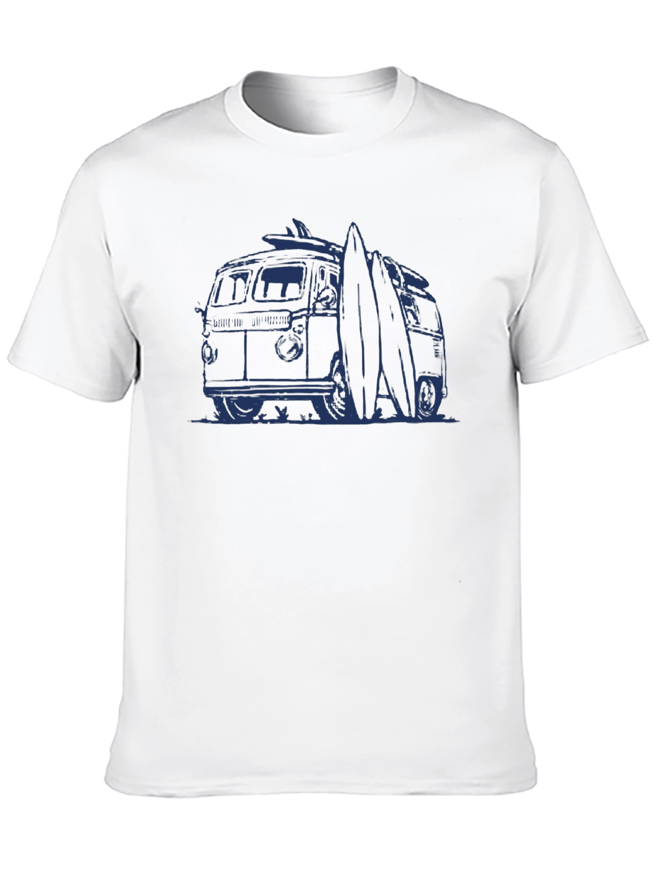 Surf Van Graphic Tee - Black Cotton T-Shirt