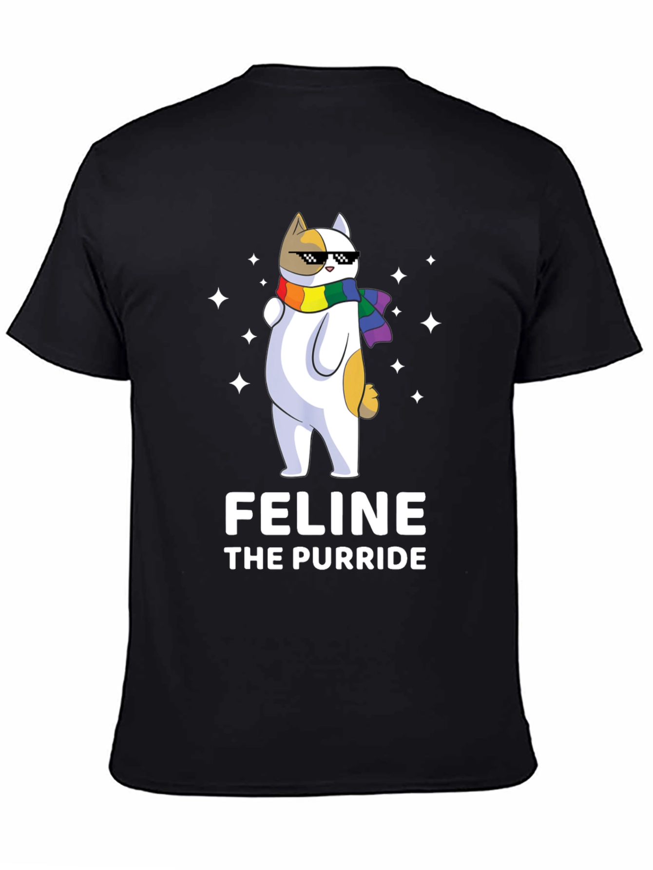 Feline The Purride LGBTQ+ Cat T-Shirt
