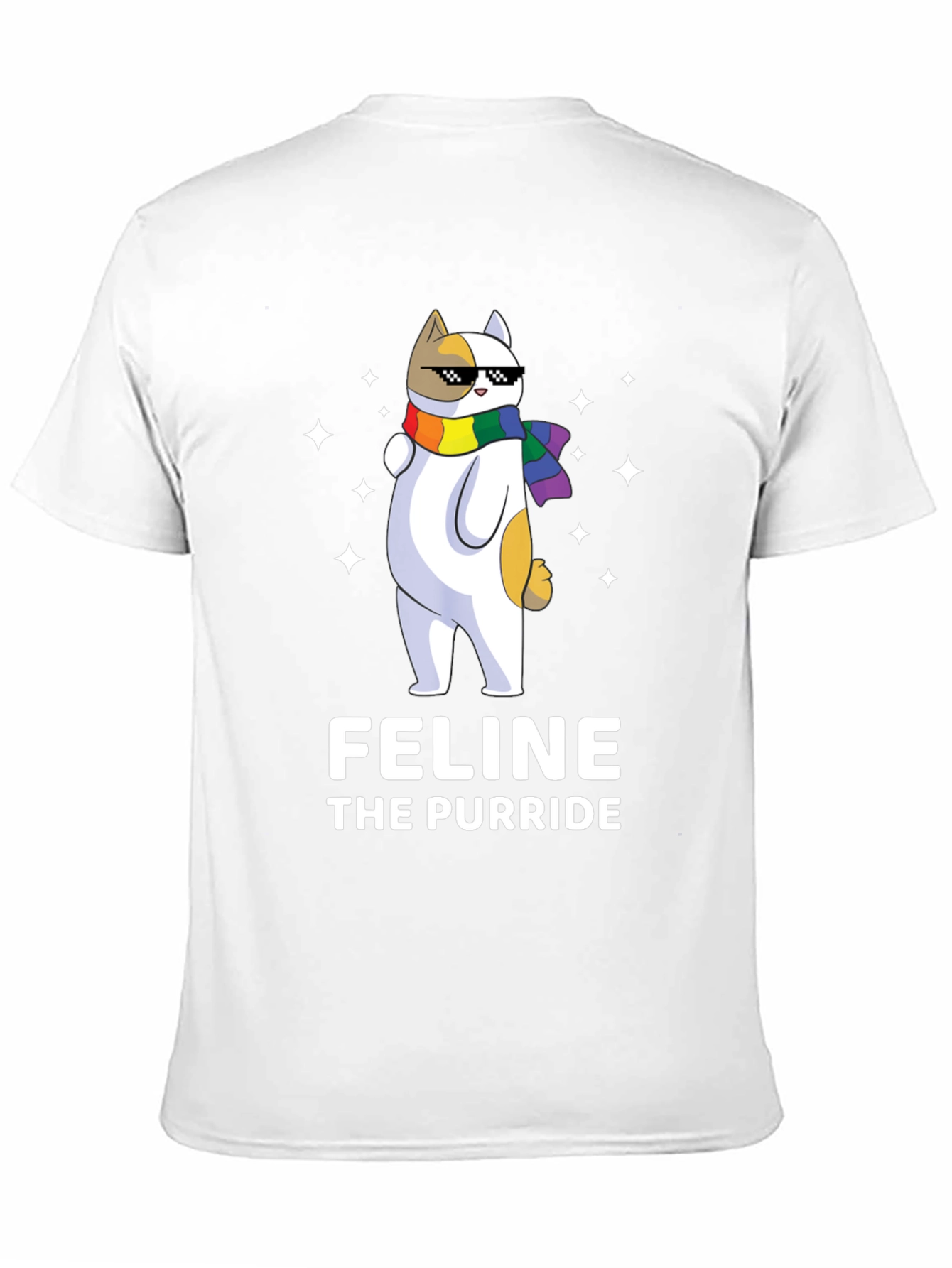 Feline The Purride LGBTQ+ Cat T-Shirt