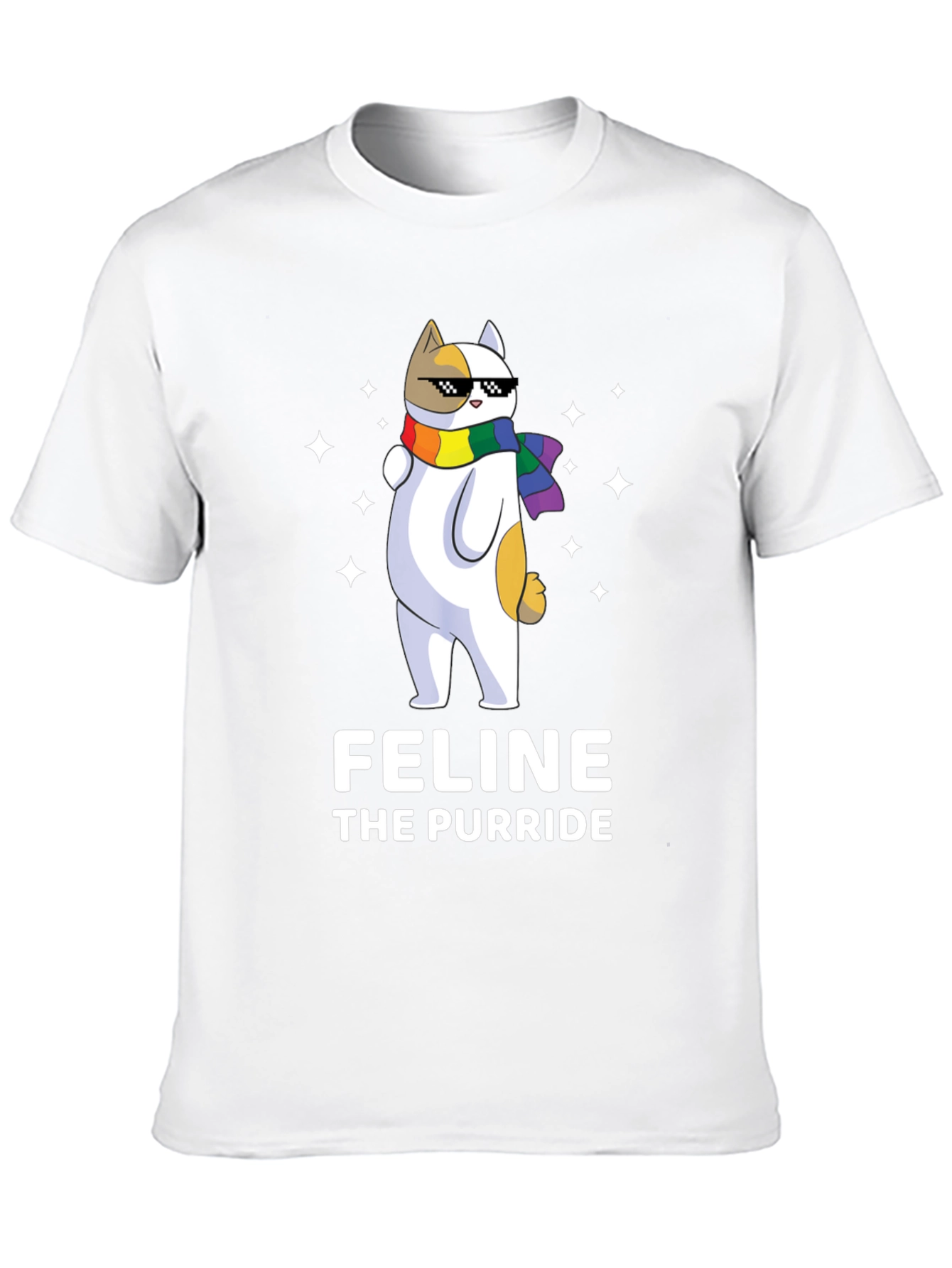 Feline The Purride LGBTQ+ Cat T-Shirt