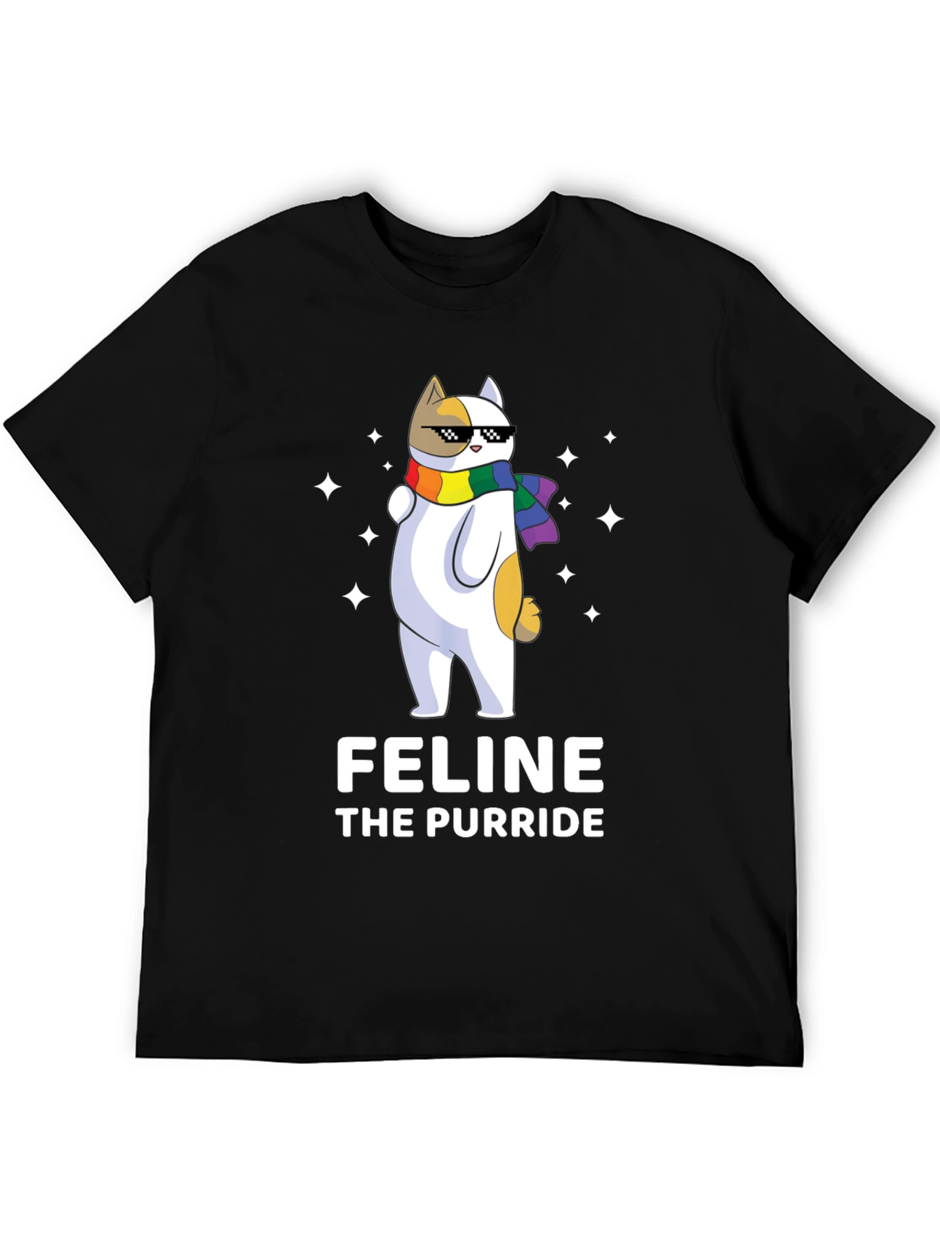 Feline The Purride LGBTQ+ Cat T-Shirt