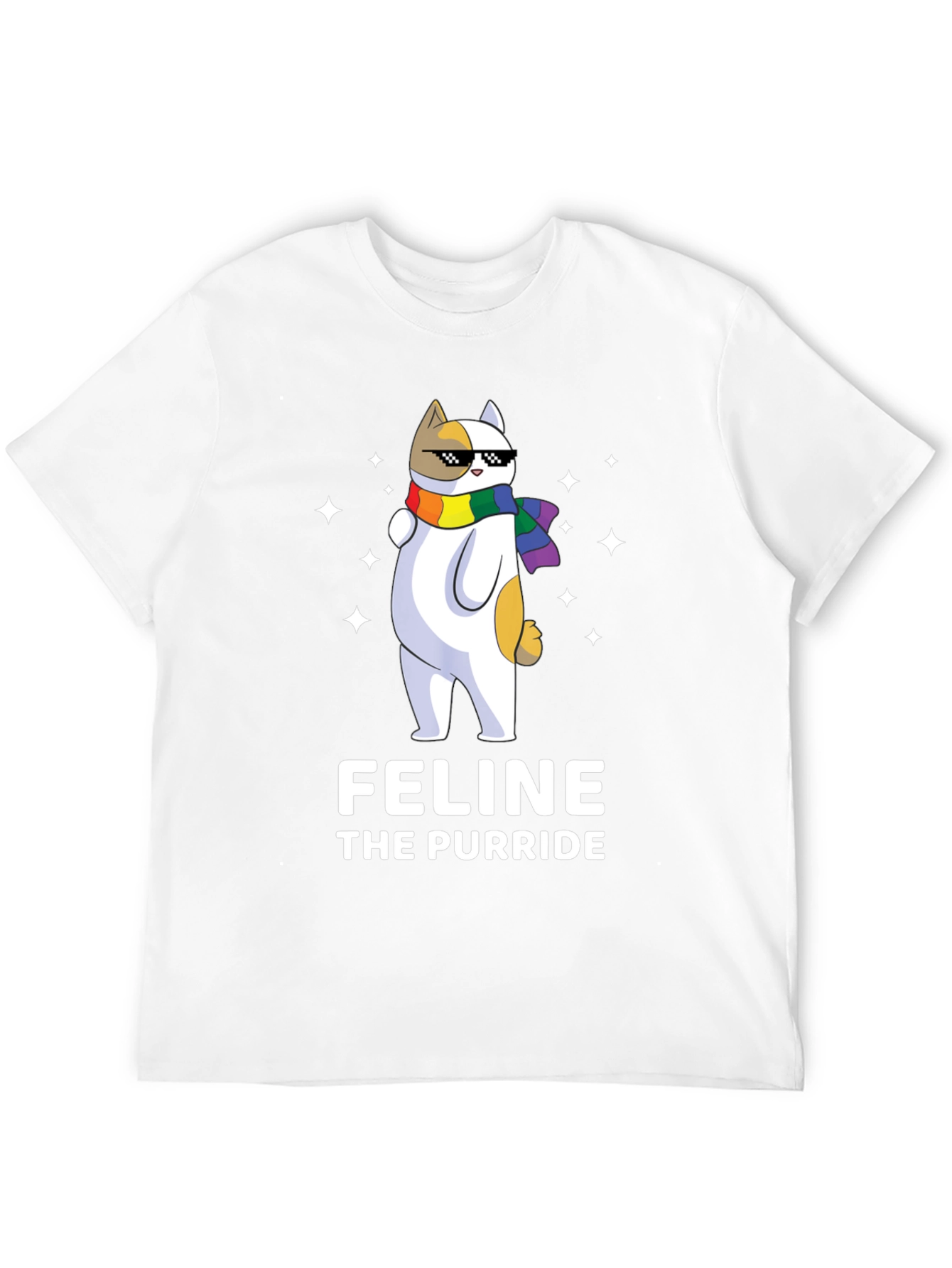 Feline The Purride LGBTQ+ Cat T-Shirt