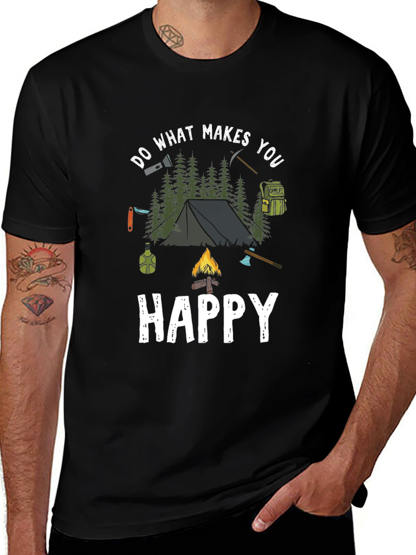 Camping Adventure T-Shirt: Do What Makes You Happy