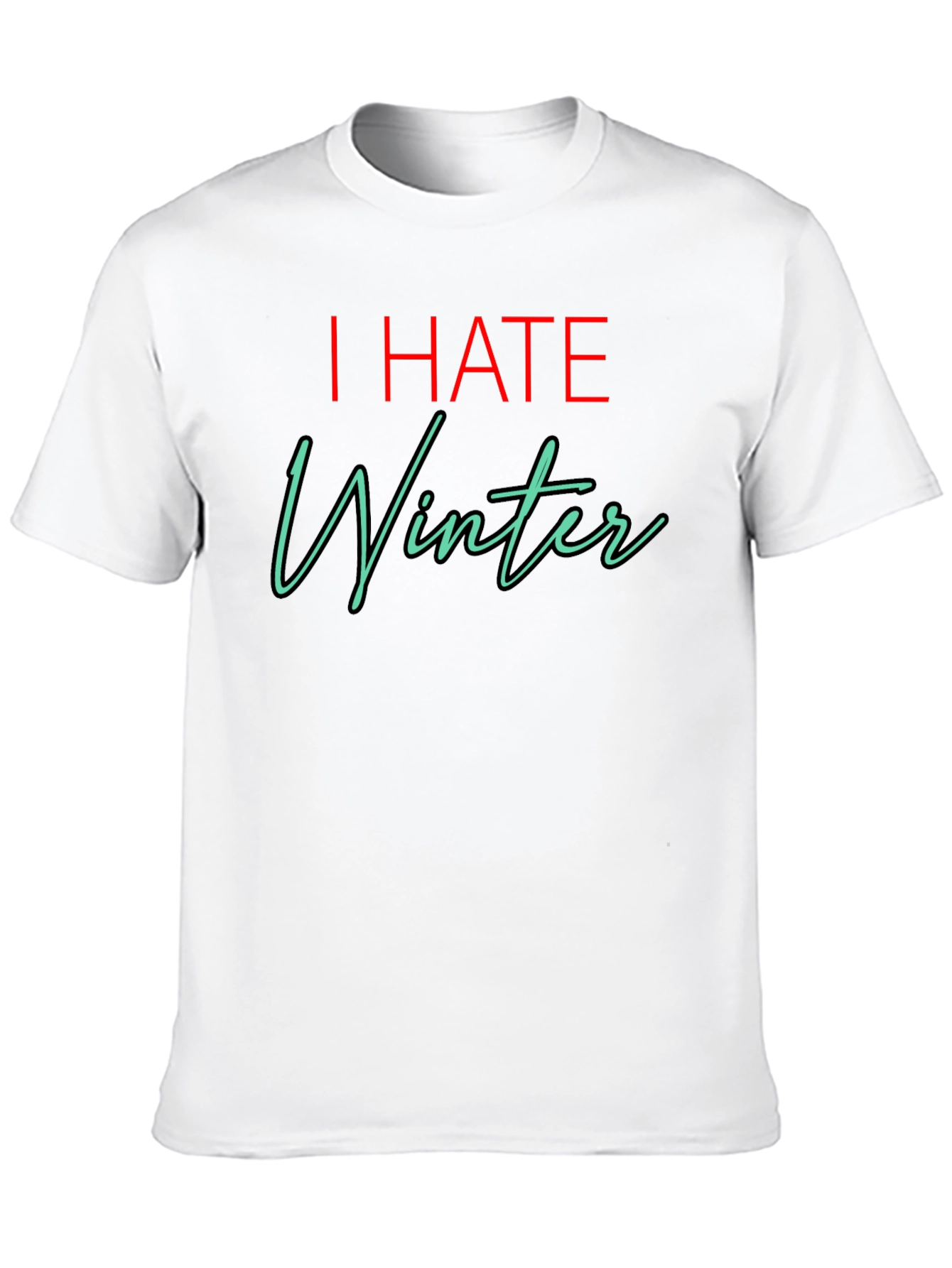 I HATE Winter T-Shirt - Black Novelty Tee