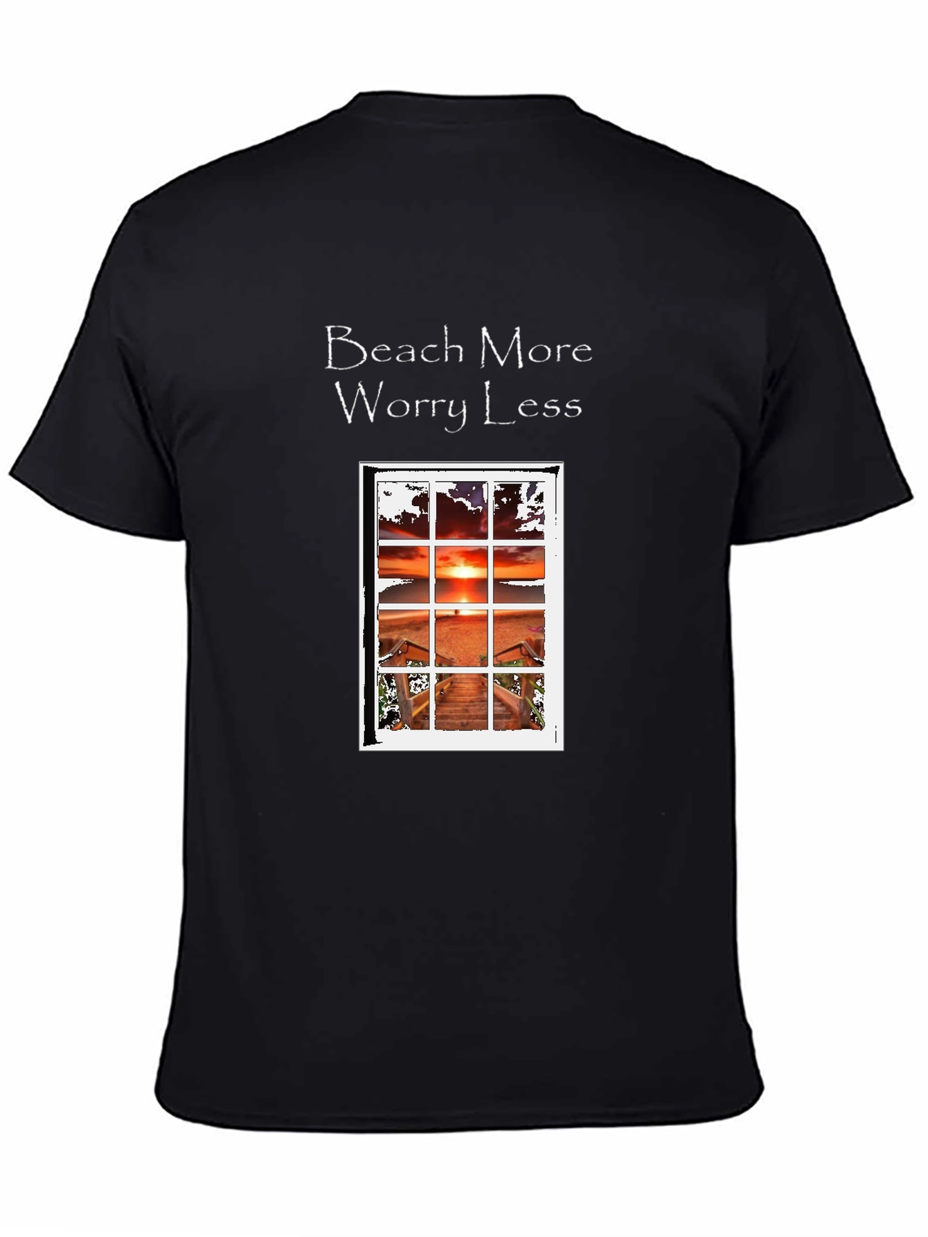 Beach More Worry Less Graphic T-Shirt