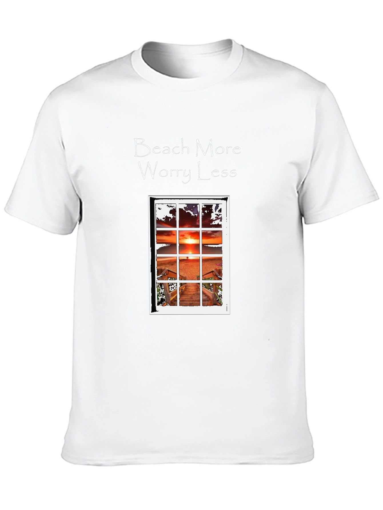 Beach More Worry Less Graphic T-Shirt