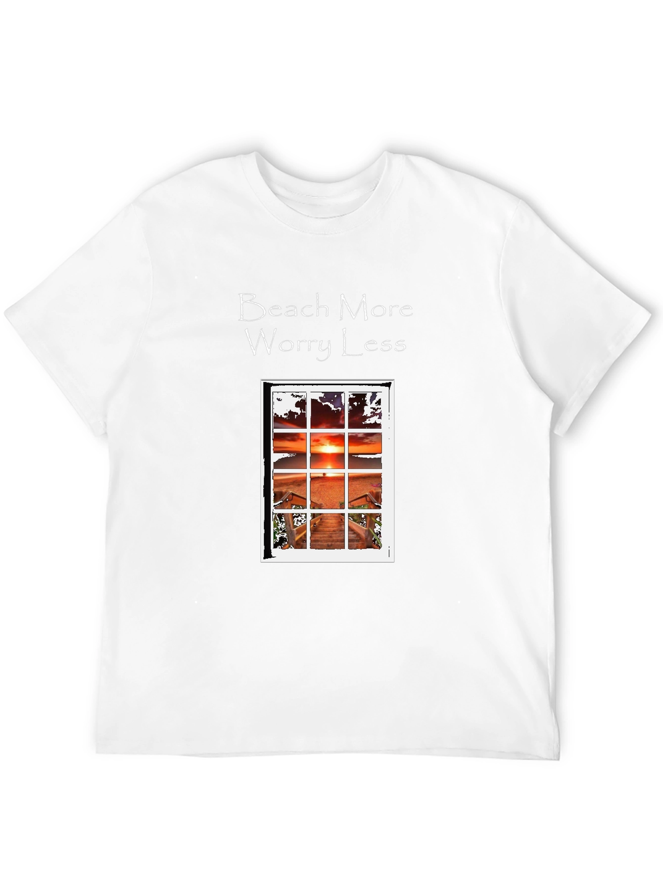 Beach More Worry Less Graphic T-Shirt