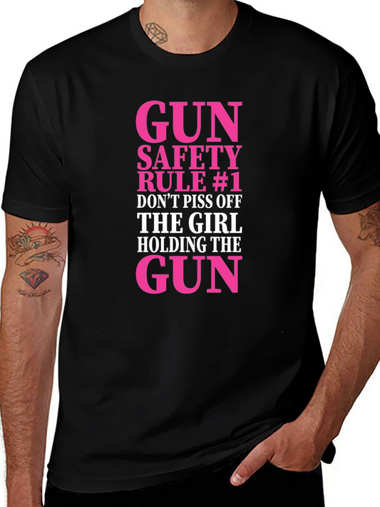 Gun Safety Rule #1 Funny Graphic Tee