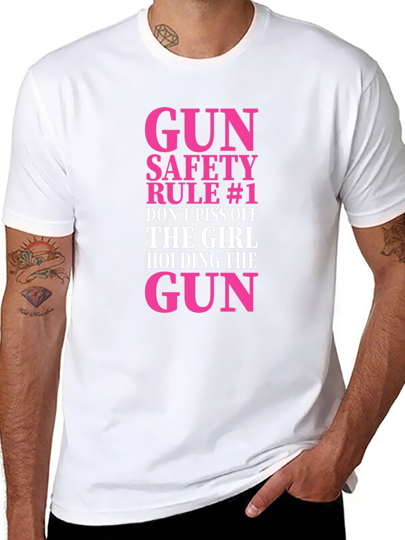 Gun Safety Rule #1 Funny Graphic Tee