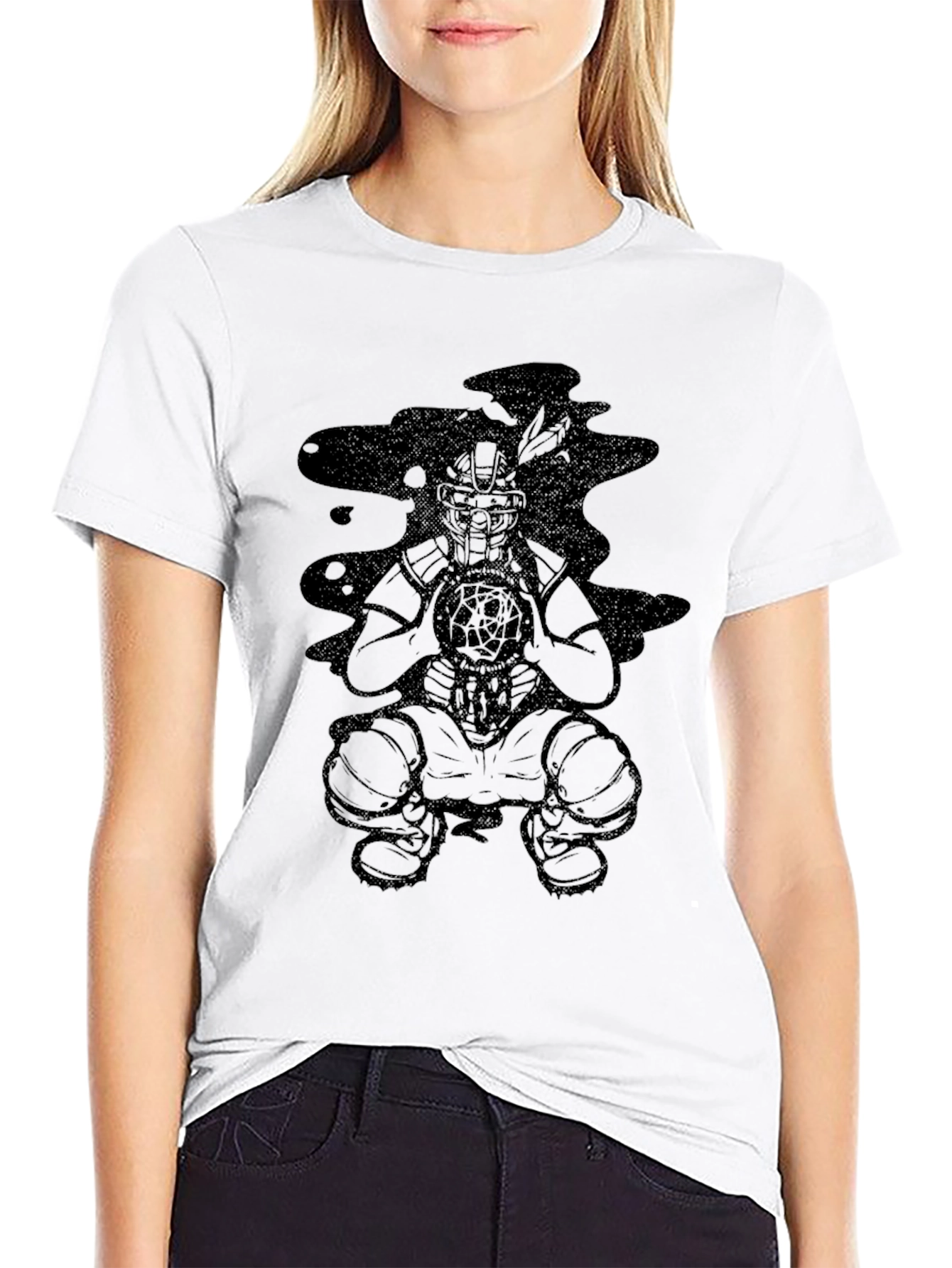 Mens Black Graphic Tee - Dream Catcher