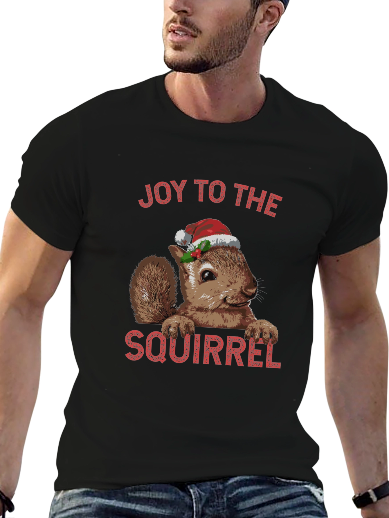 Joy To The Squirrel Christmas T-Shirt