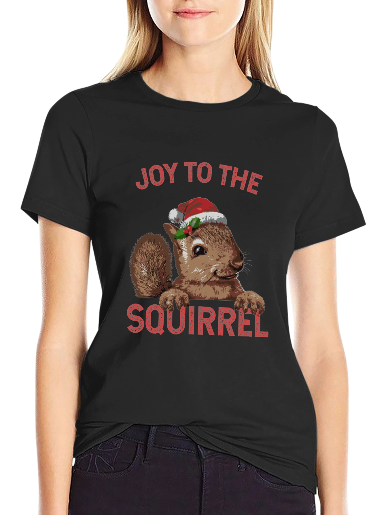 Joy To The Squirrel Christmas T-Shirt