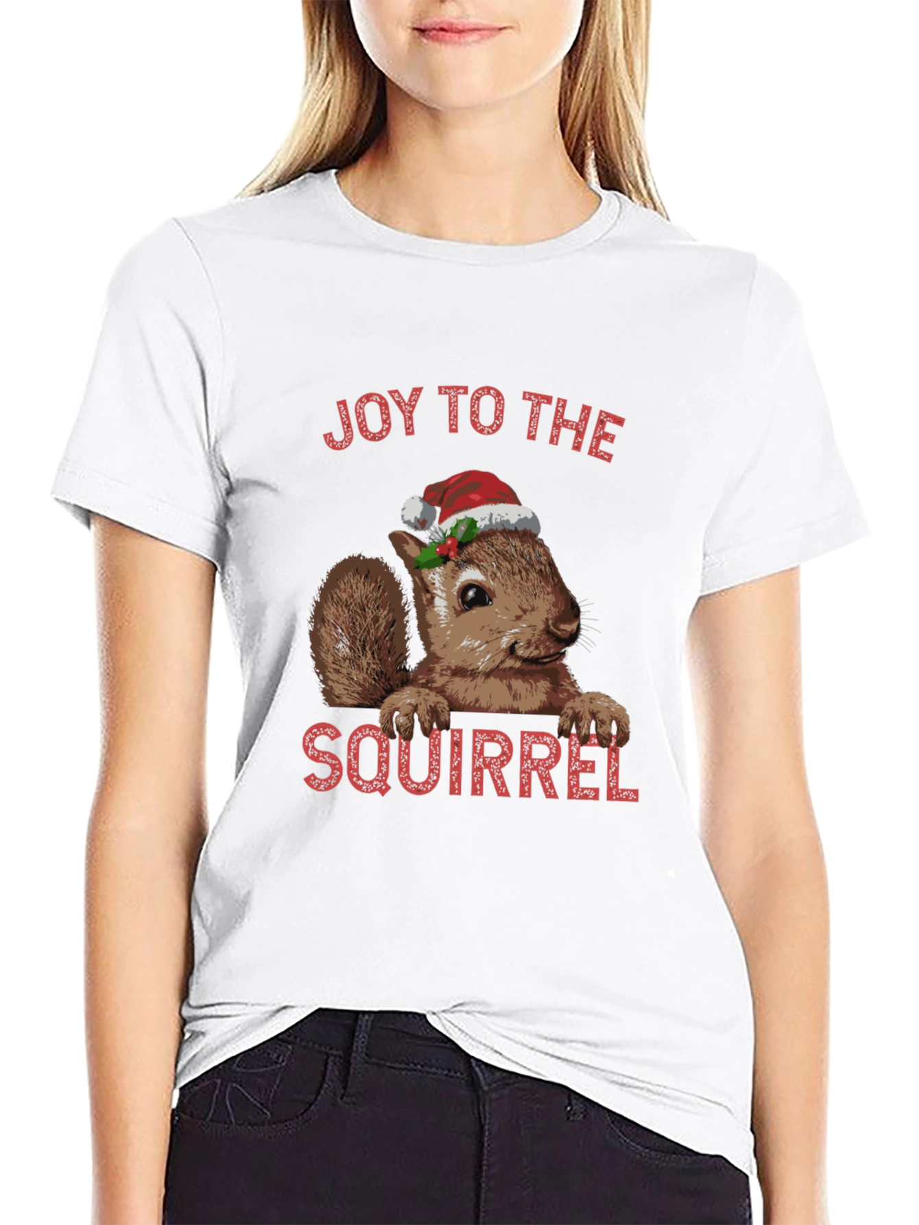 Joy To The Squirrel Christmas T-Shirt