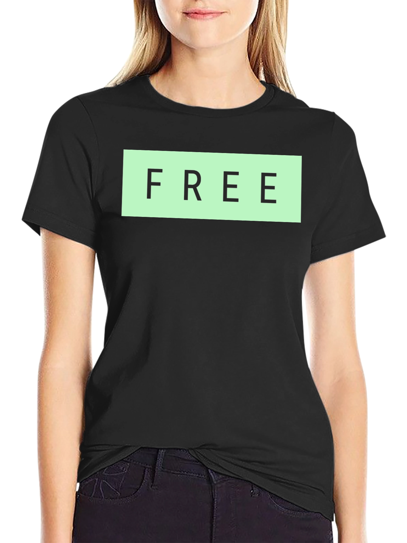 Mens Black Graphic T-Shirt - FREE Print