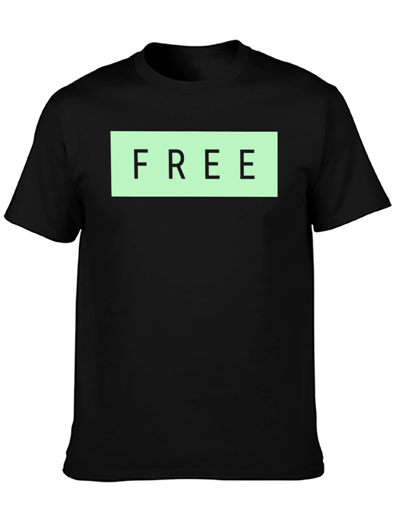 Mens Black Graphic T-Shirt - FREE Print