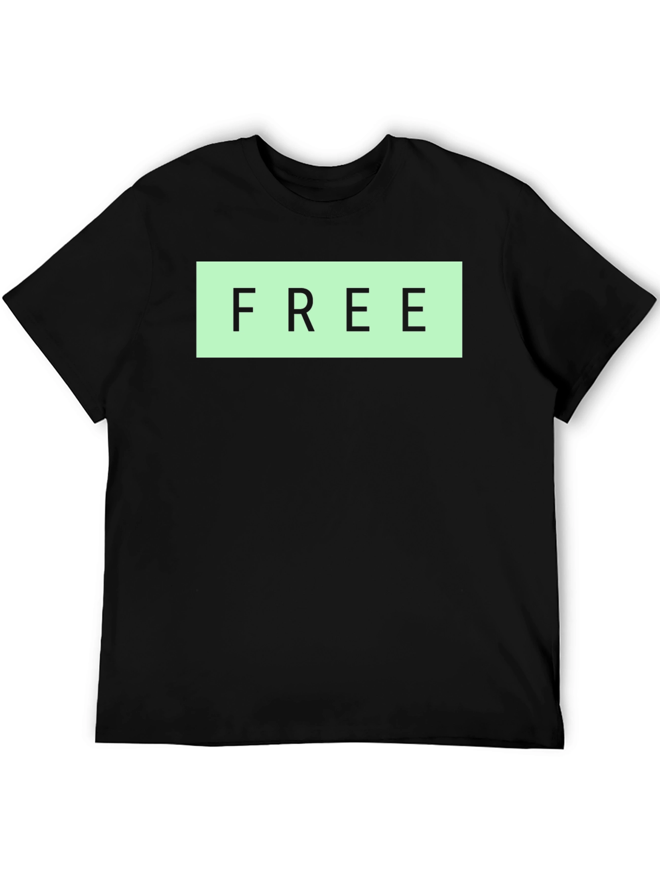 Mens Black Graphic T-Shirt - FREE Print