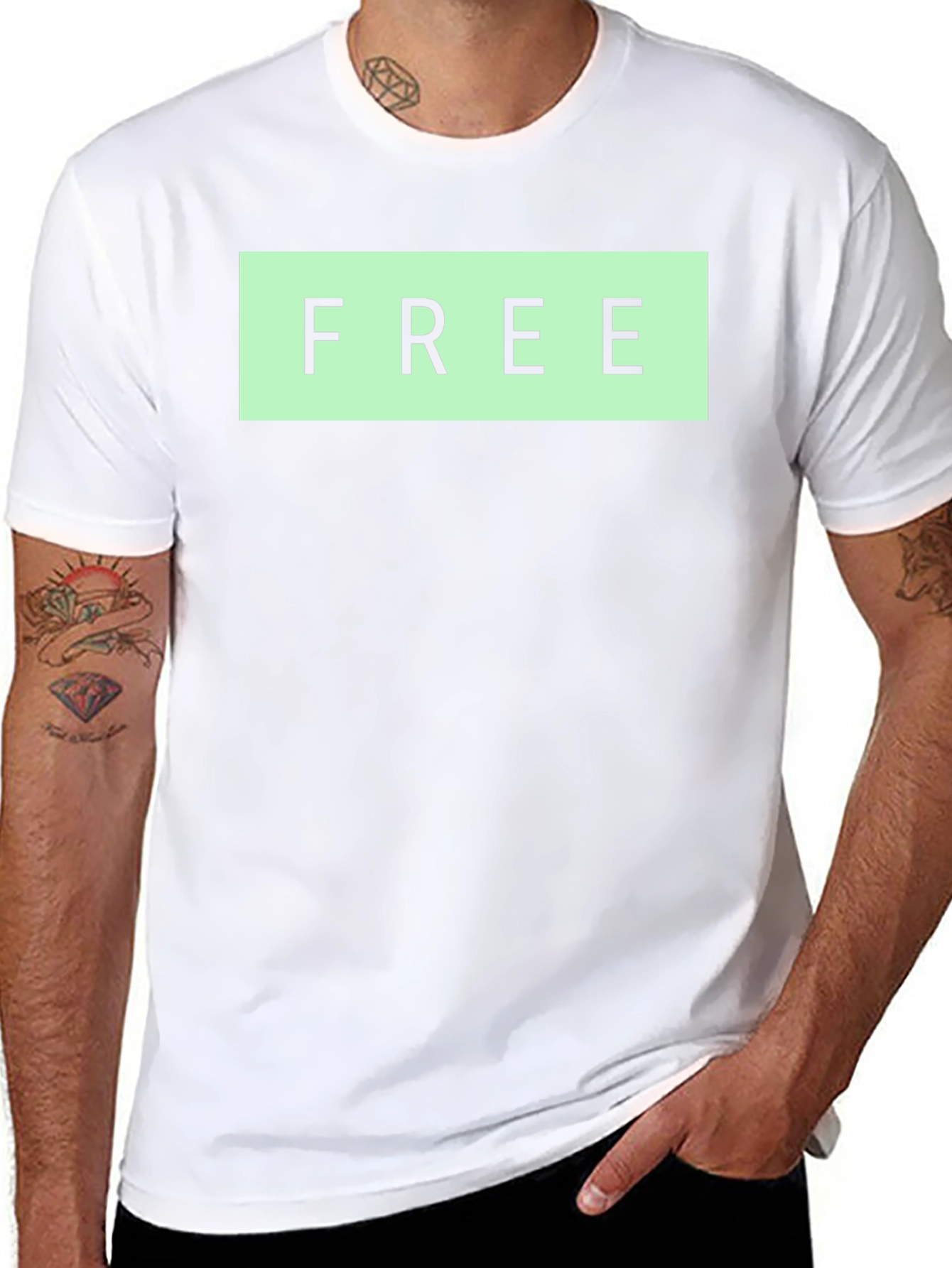 Mens Black Graphic T-Shirt - FREE Print