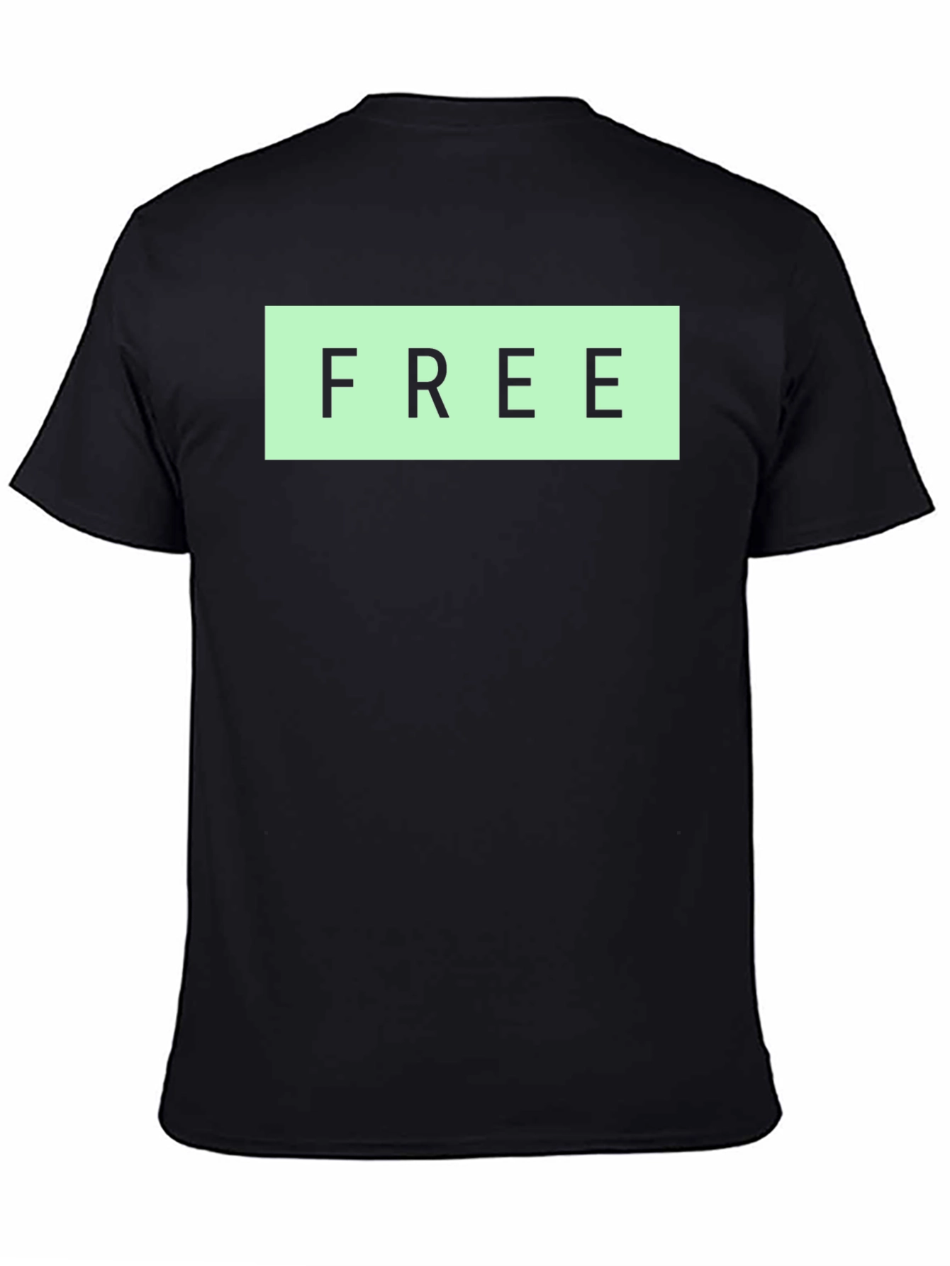 Mens Black Graphic T-Shirt - FREE Print
