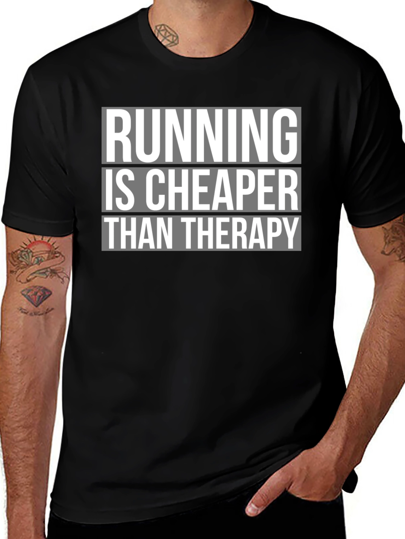 Running is Cheaper Than Therapy - Graphic Tee