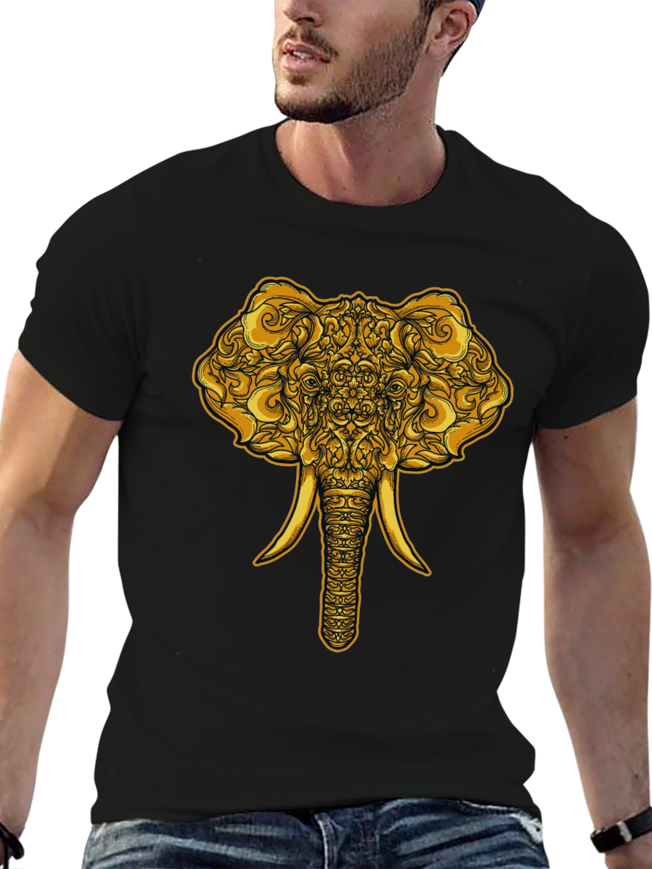 Ornate Elephant Graphic T-Shirt