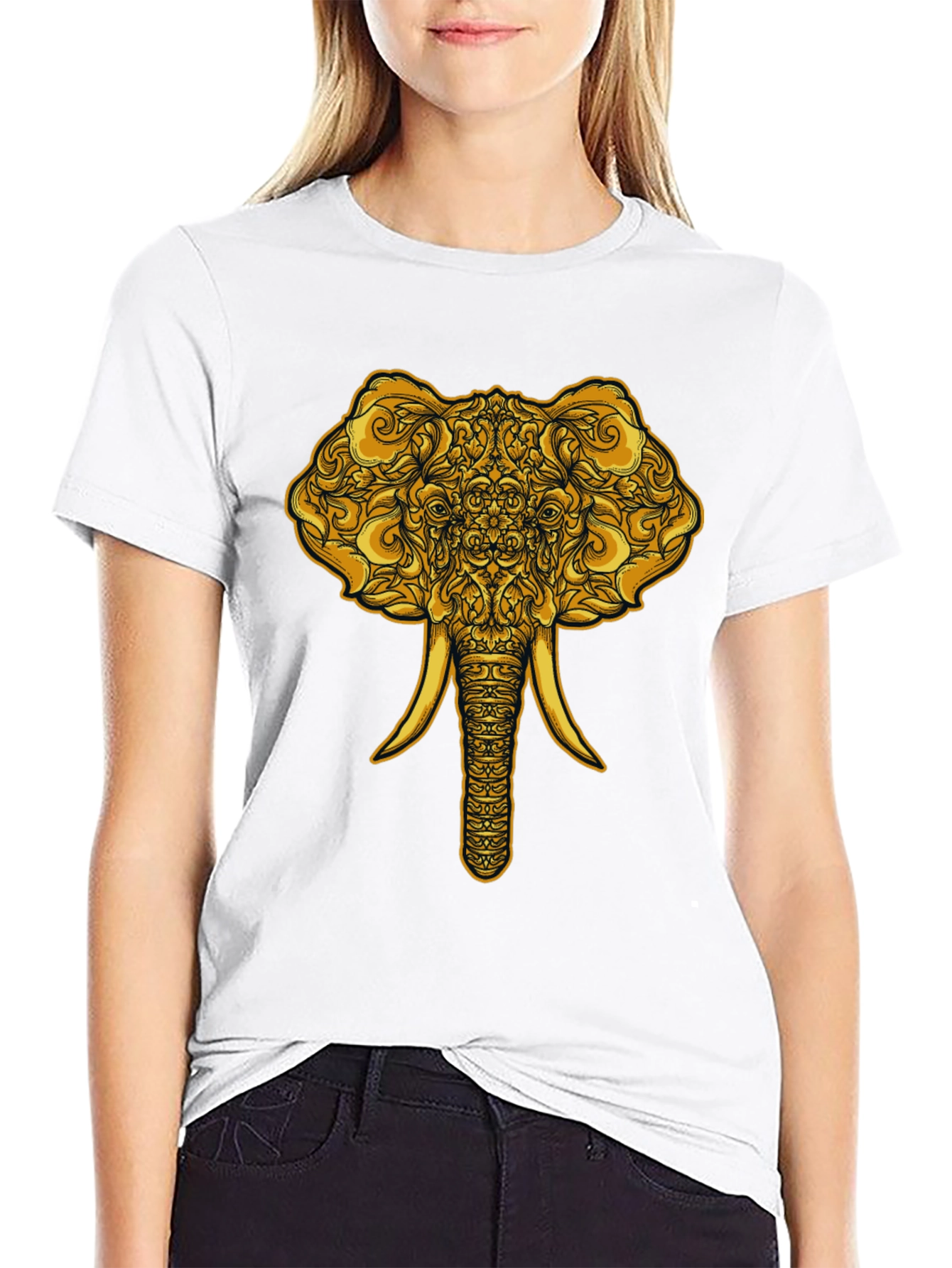 Ornate Elephant Graphic T-Shirt