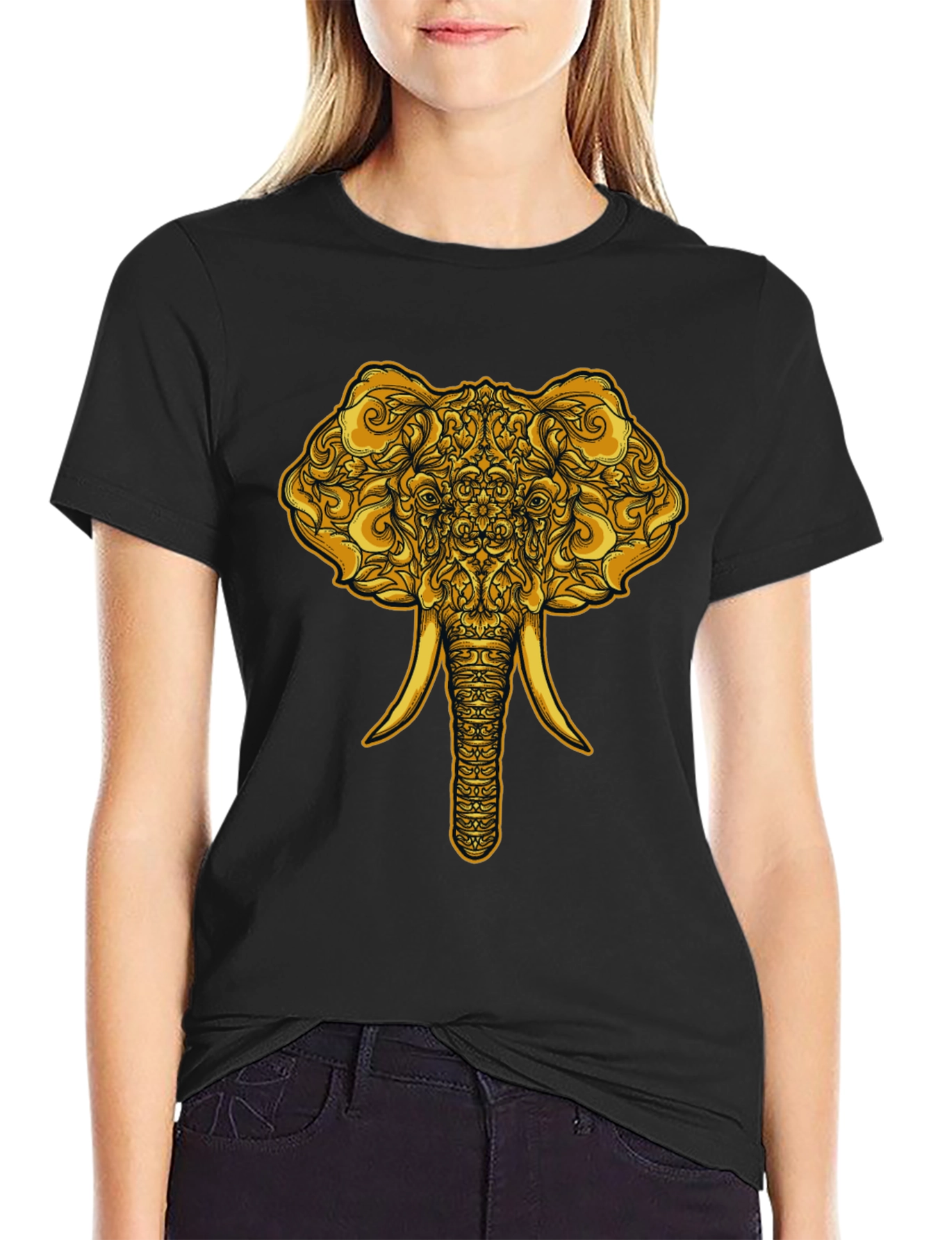 Ornate Elephant Graphic T-Shirt