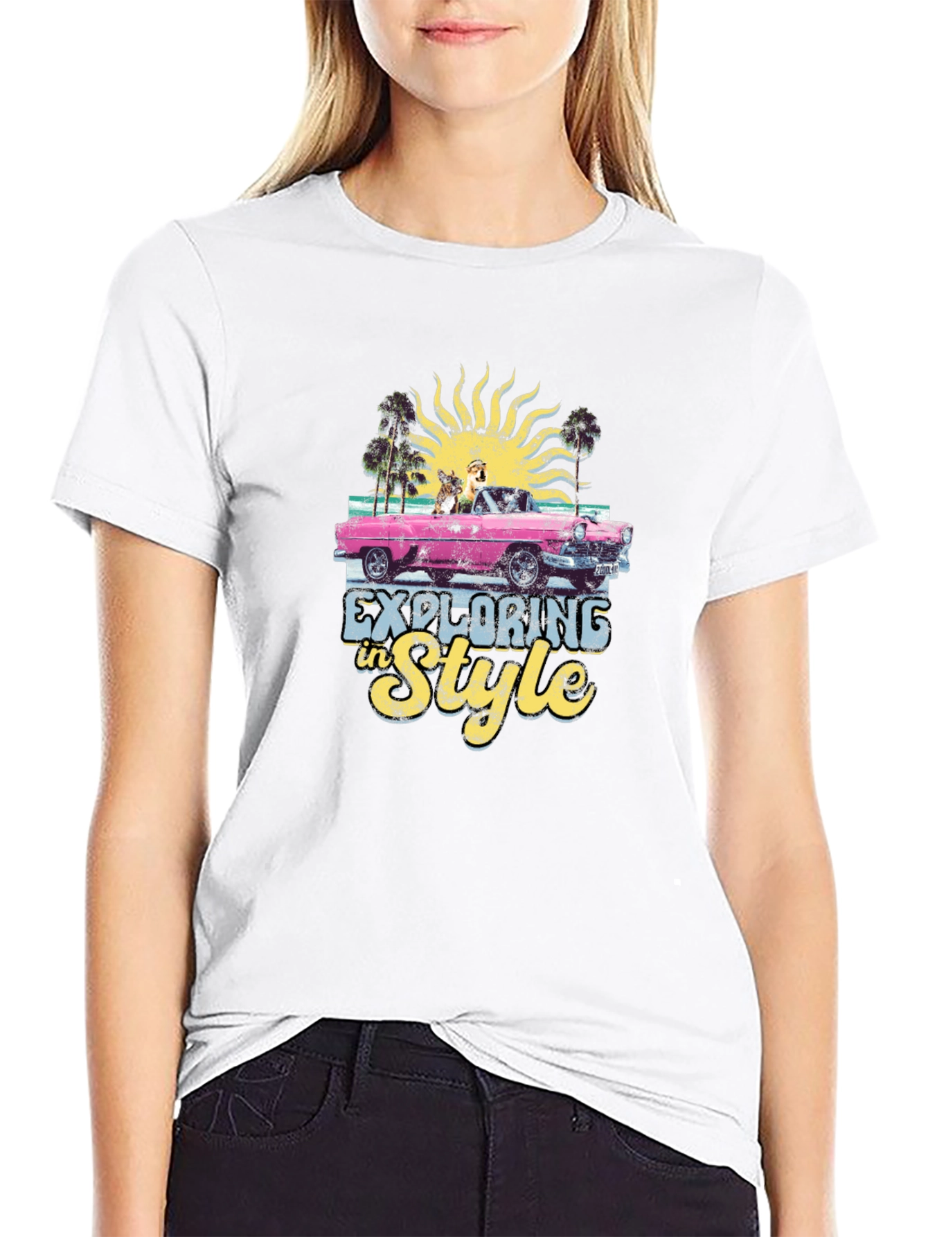 Exploring in Style Black Graphic Tee