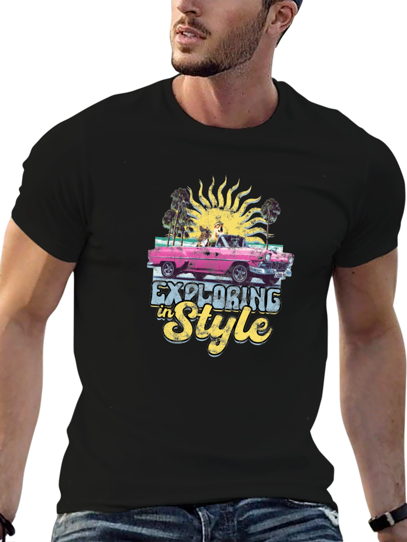 Exploring in Style Black Graphic Tee