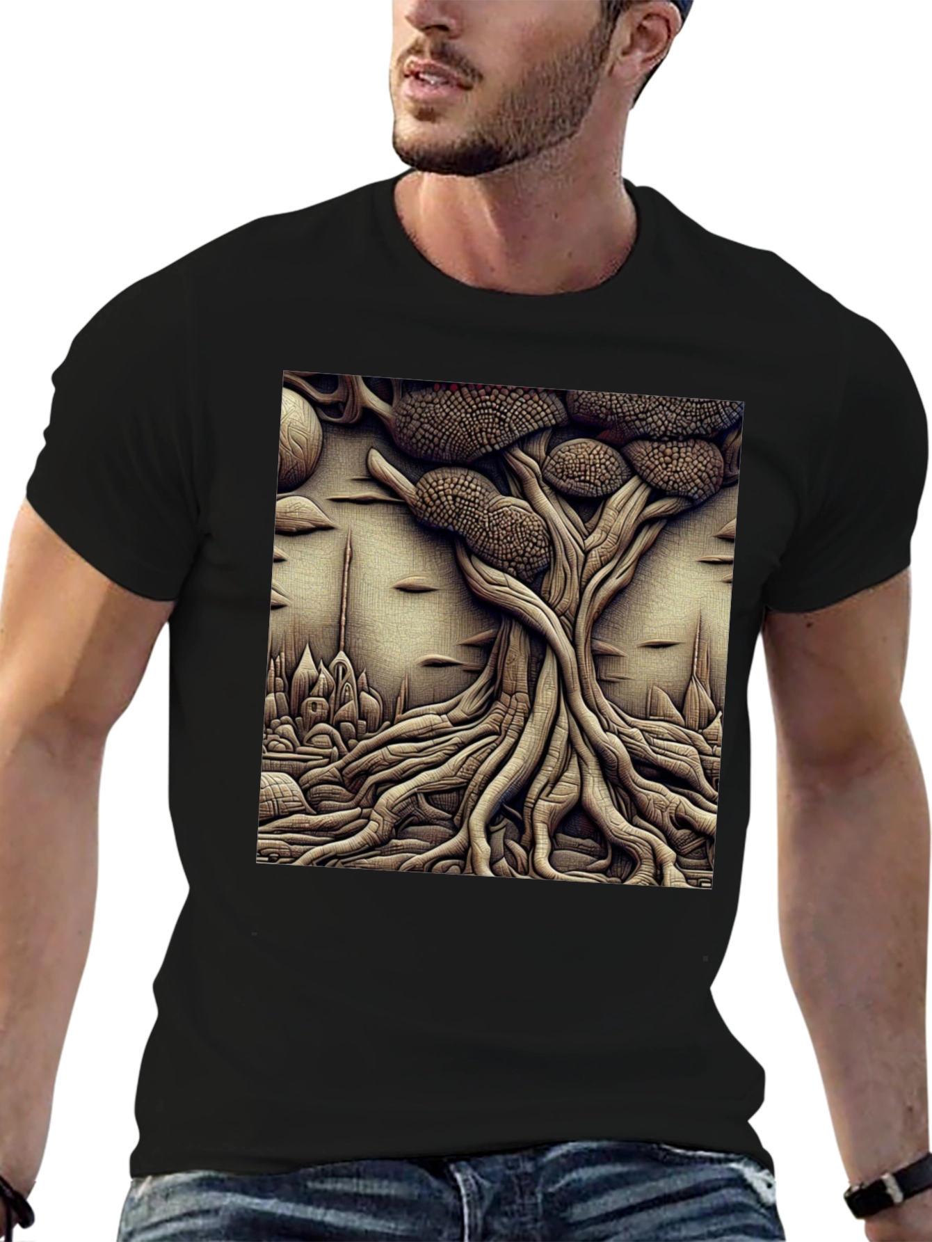 Surreal Tree Graphic Tee - Unique Art Shirt