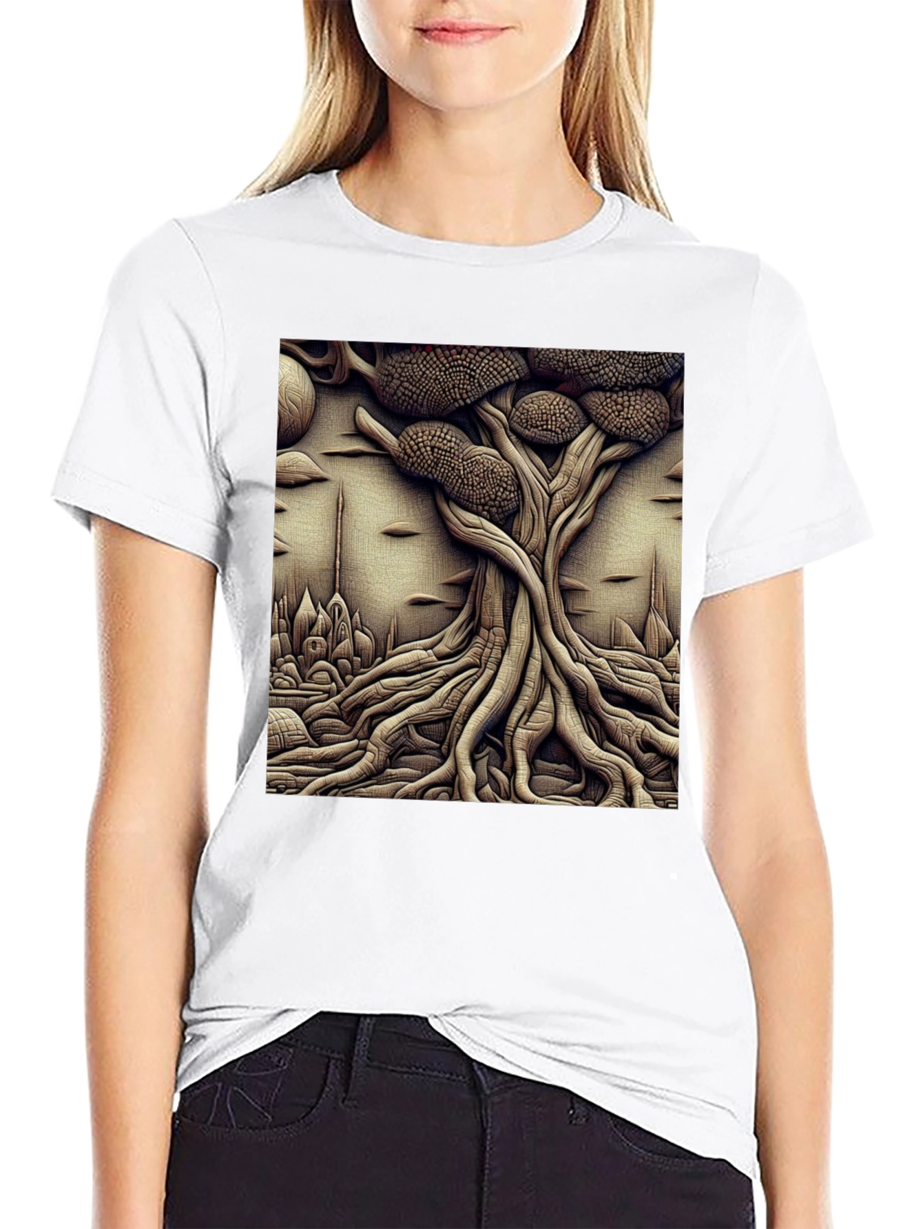 Surreal Tree Graphic Tee - Unique Art Shirt