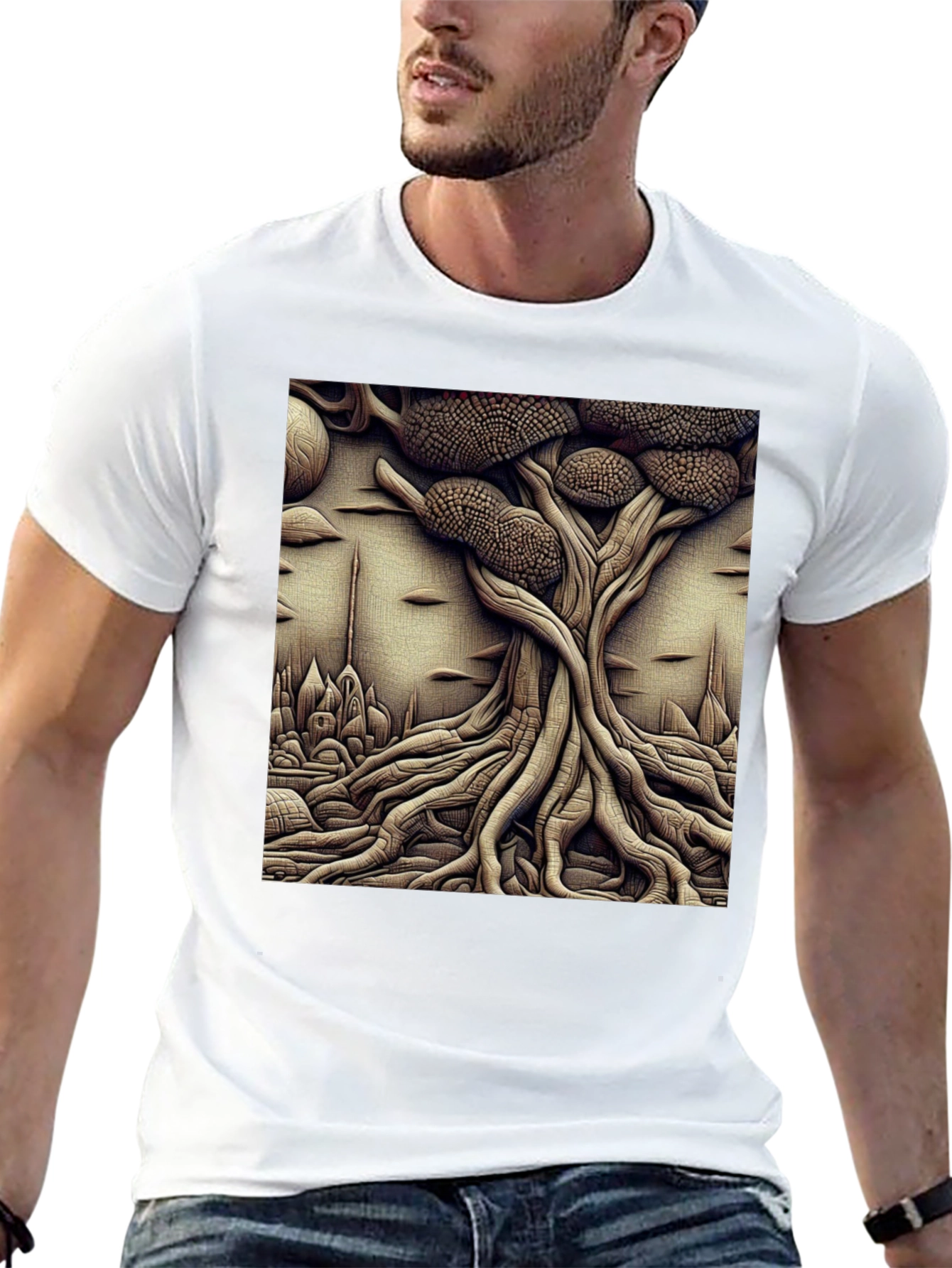 Surreal Tree Graphic Tee - Unique Art Shirt