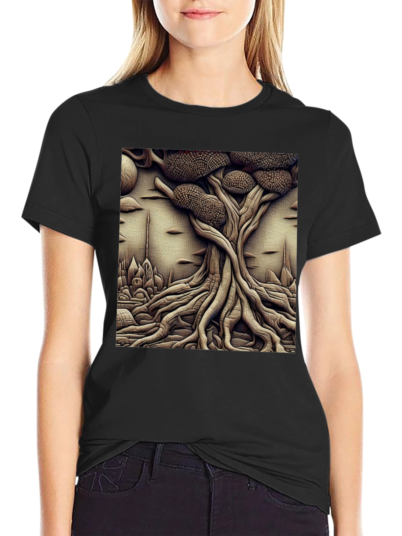 Surreal Tree Graphic Tee - Unique Art Shirt