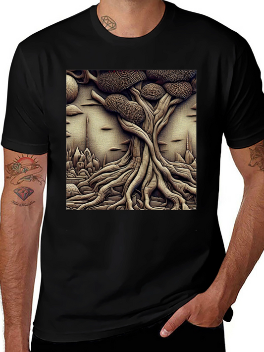 Surreal Tree Graphic Tee - Unique Art Shirt