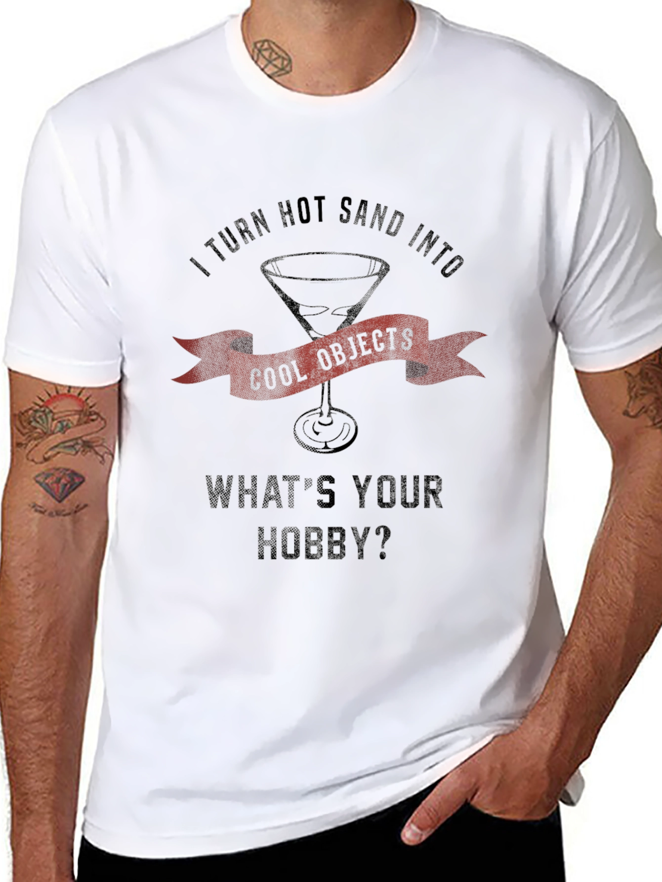 I Turn Hot Sand Into Cool Objects Black T-Shirt
