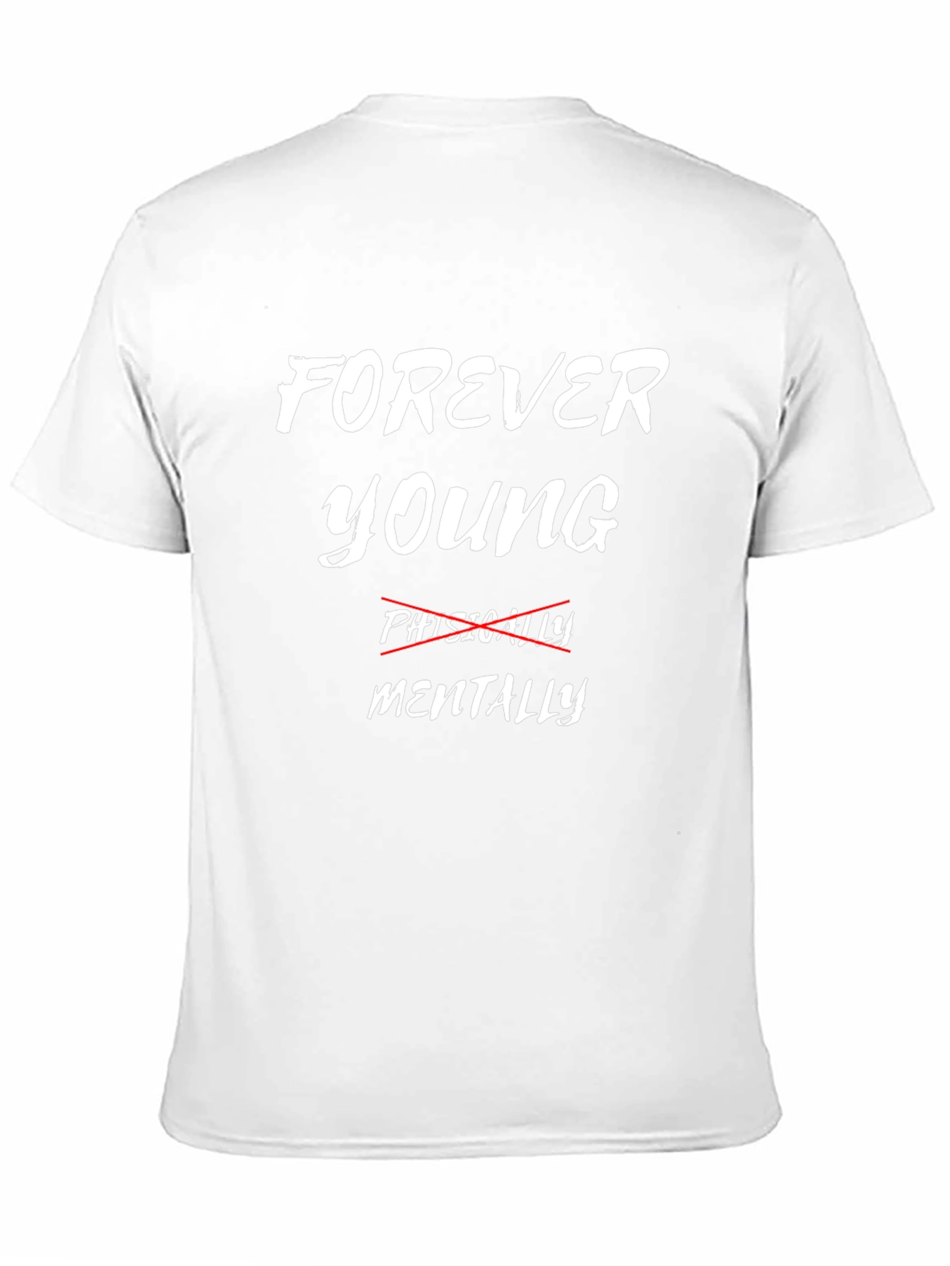Forever Young Mentally Black Graphic Tee